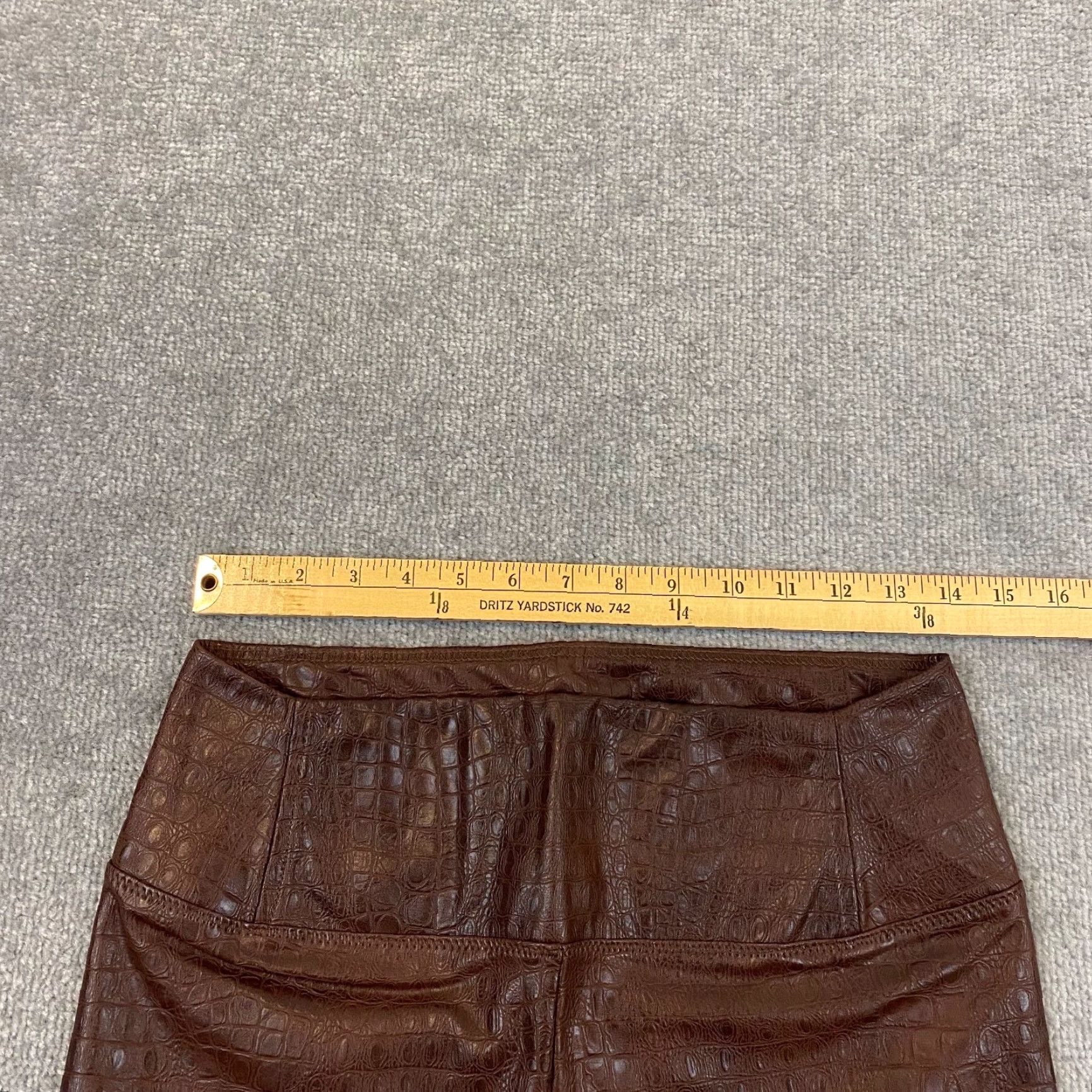 7 For All Mankind 7 For All Mankind Leggings Women Medium Brown Faux Leather Stretch Ankle Gym Run Size 32" / US 10 / IT 46 - 3 Thumbnail
