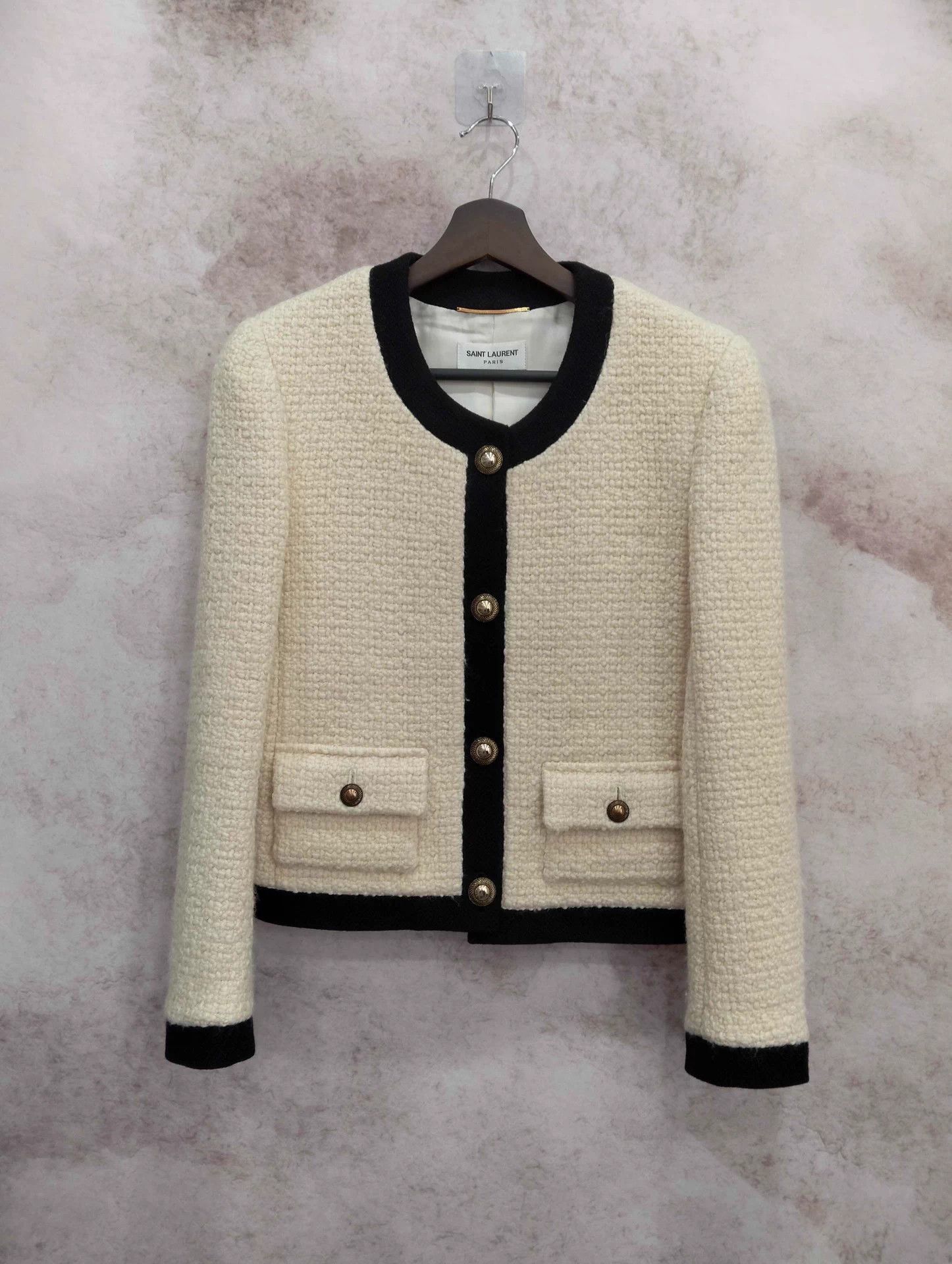 Saint Laurent Paris Saint Laurent tweed short jacket size 36 Size XS / US 0-2 / IT 36-38 - 1 Thumbnail