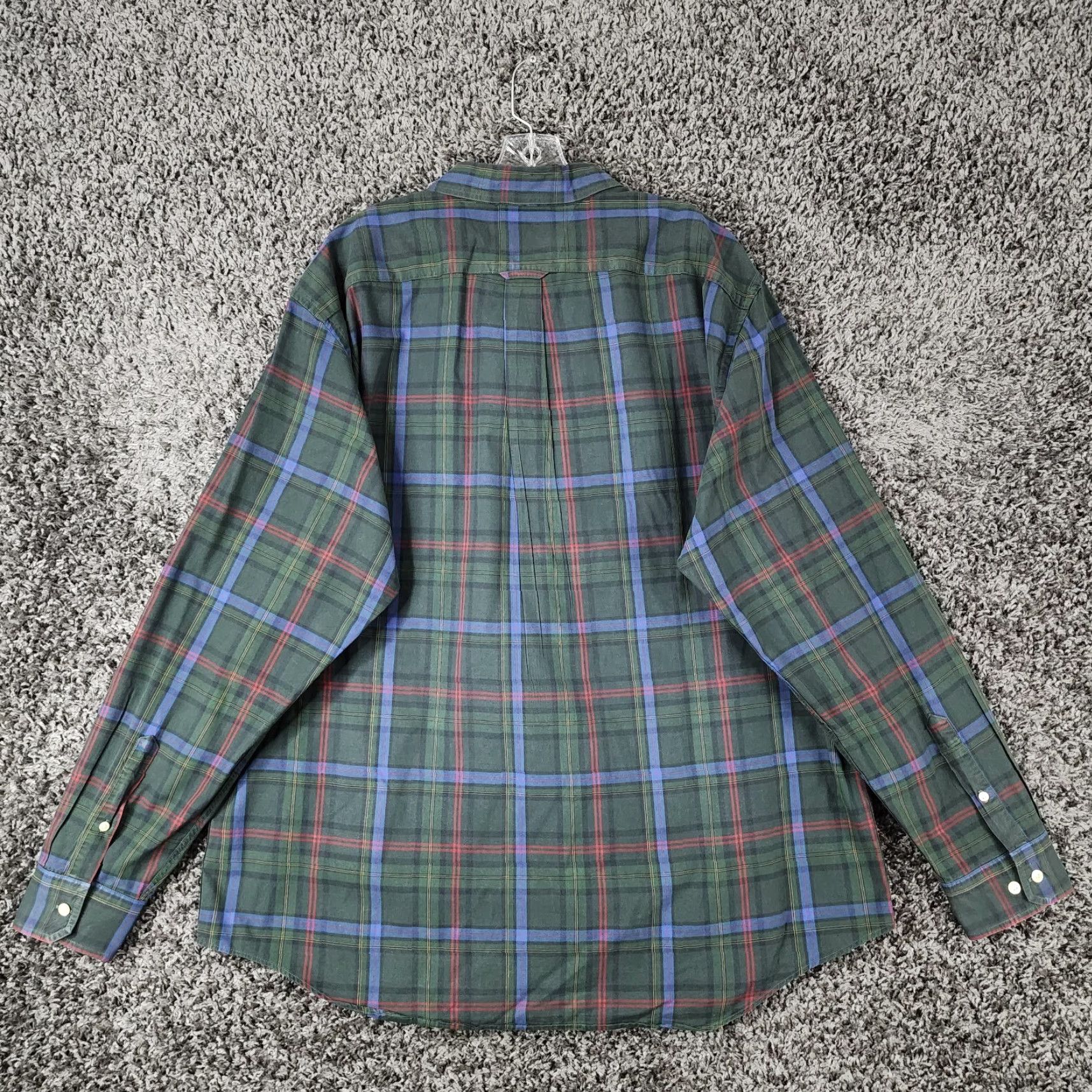 Nautica NAUTICA Mens Green Plaid Button-Up Shirt Long Sleeve 2XL Size US XXL / EU 58 / 5 - 5 Thumbnail