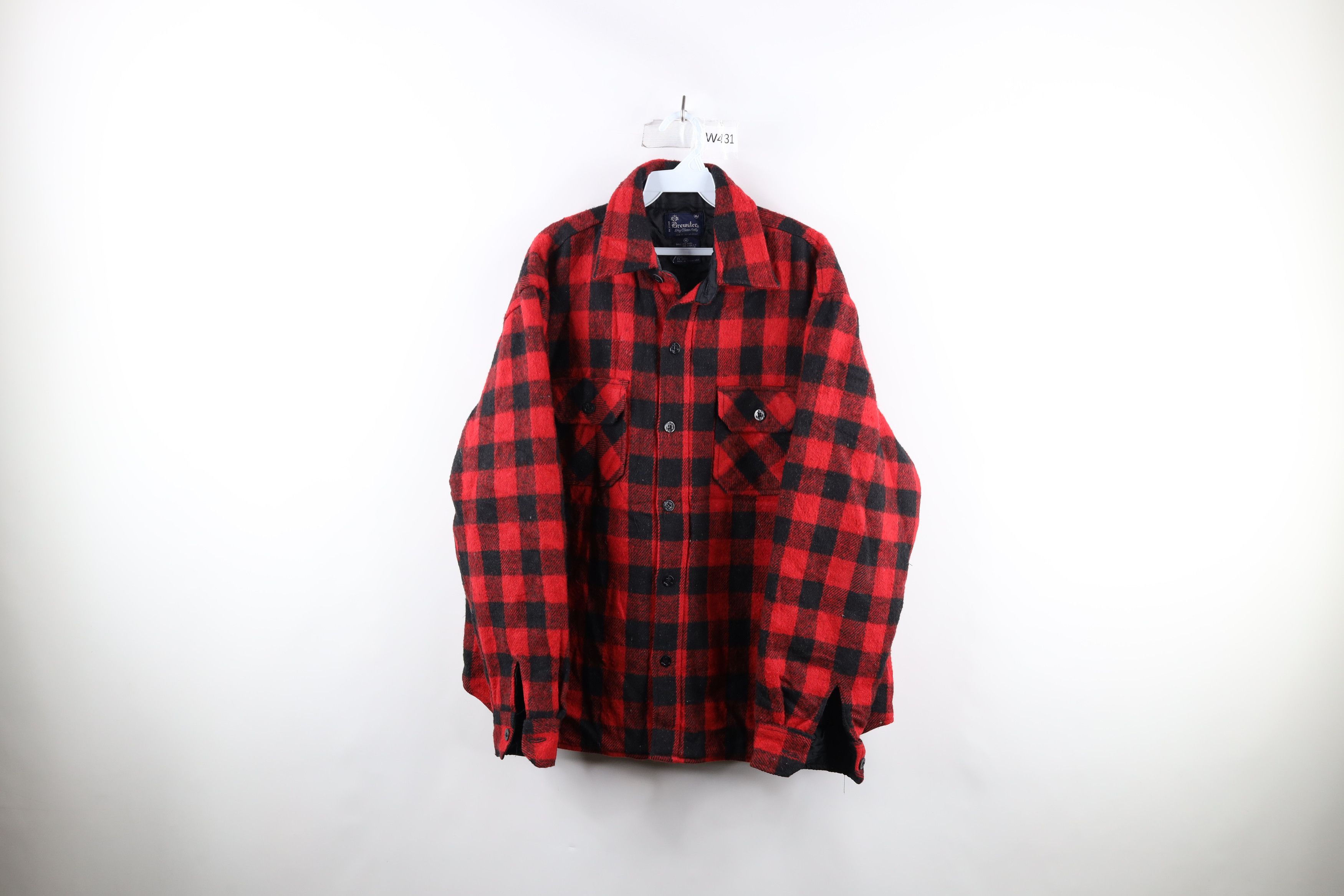 Image of Vintage 60S 70's Streetwear Blend Cpo Shirt Jacket Jac Shirt in Red, Men's (Size XL)