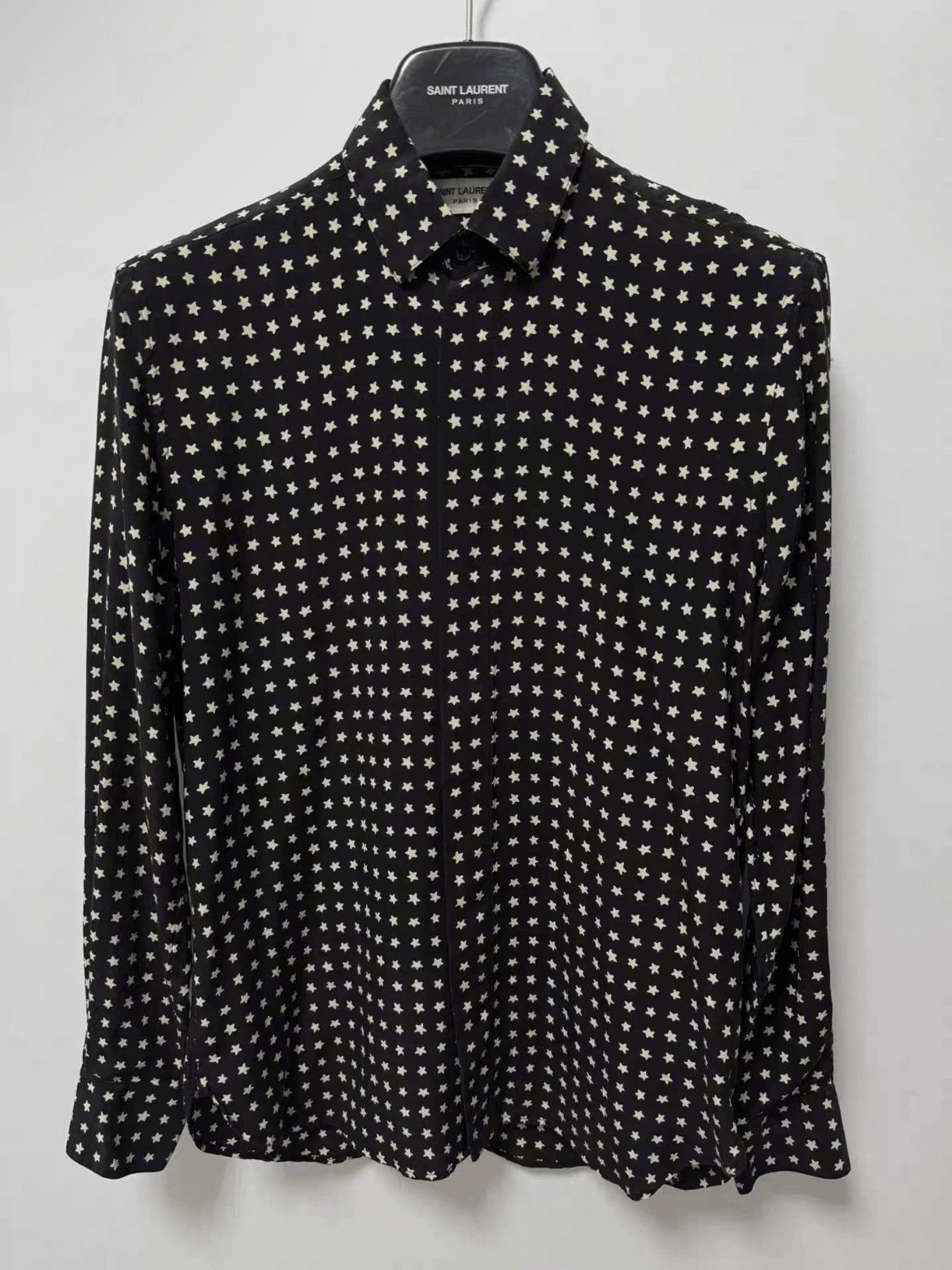 Saint Laurent Paris Sz 37 Saint Laurent Paris 18W Star Pattern Shirt-2508 Size US S / EU 44-46 / 1 - 1 Thumbnail