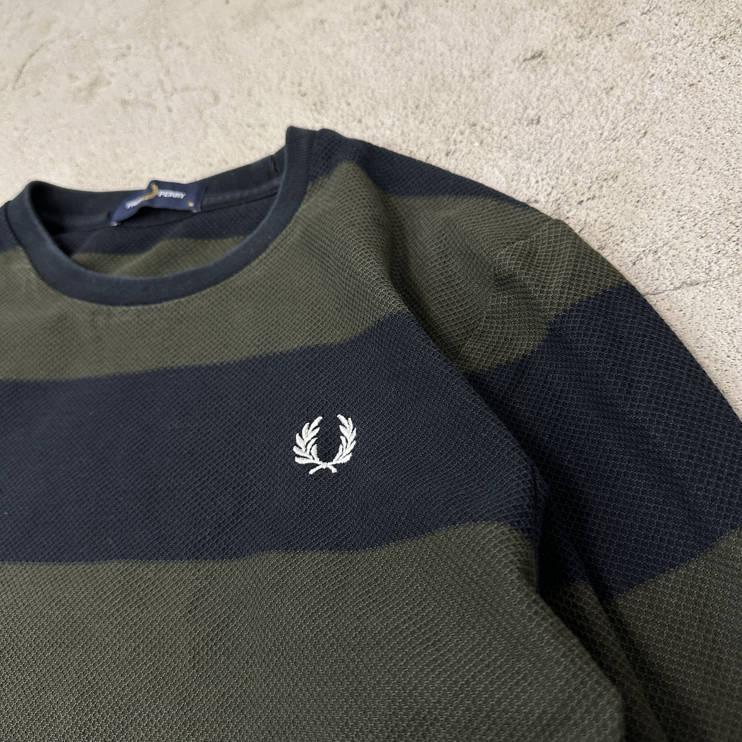 Fred Perry Vintage Striped Streetwear Fred Perry Sweatshirt Y2K Size US M / EU 48-50 / 2 - 2 Thumbnail