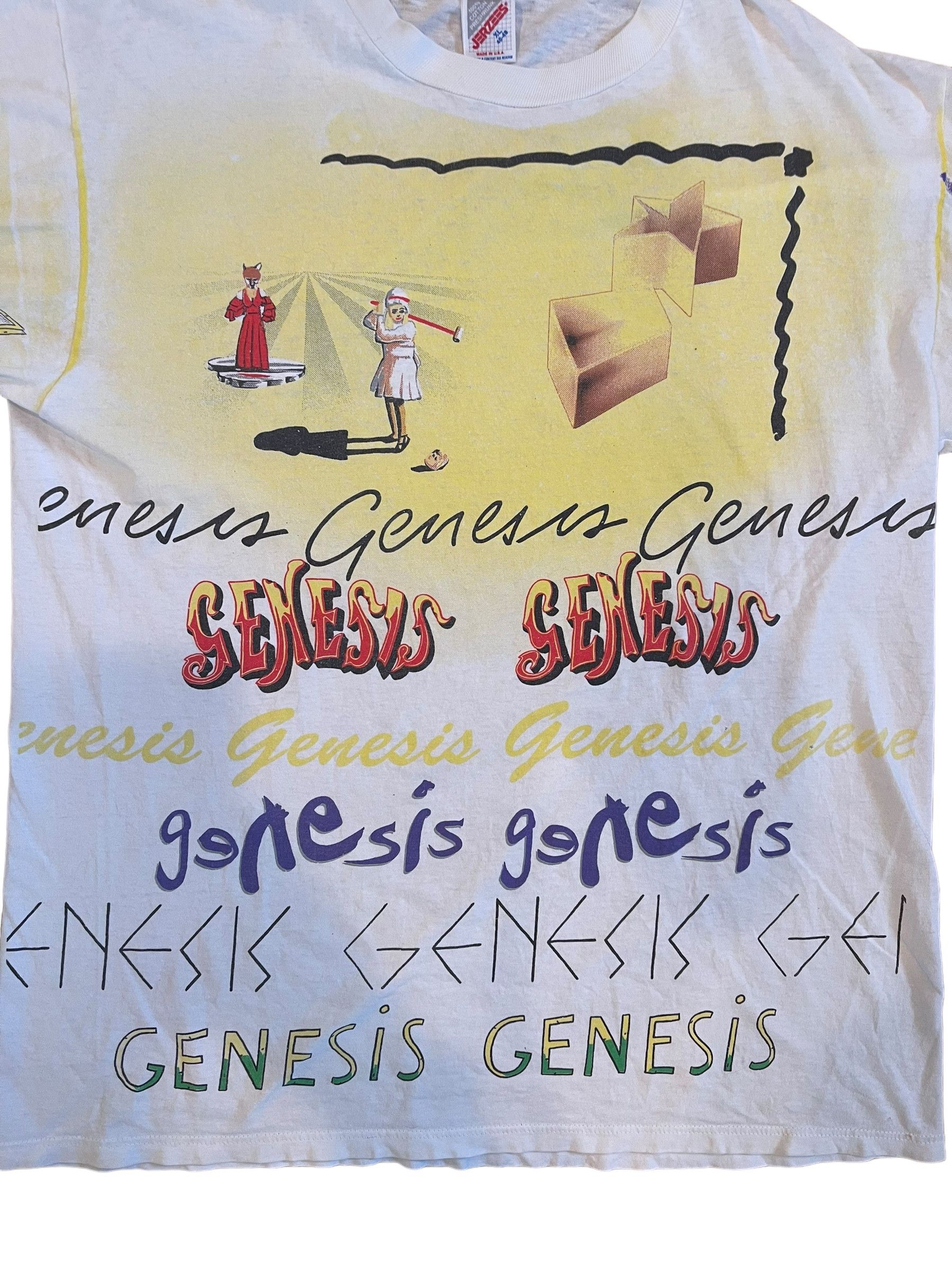 Band Tees Vintage 1992 Genesis AOP Tour T-Shirt Size US XL / EU 56 / 4 - 5 Thumbnail