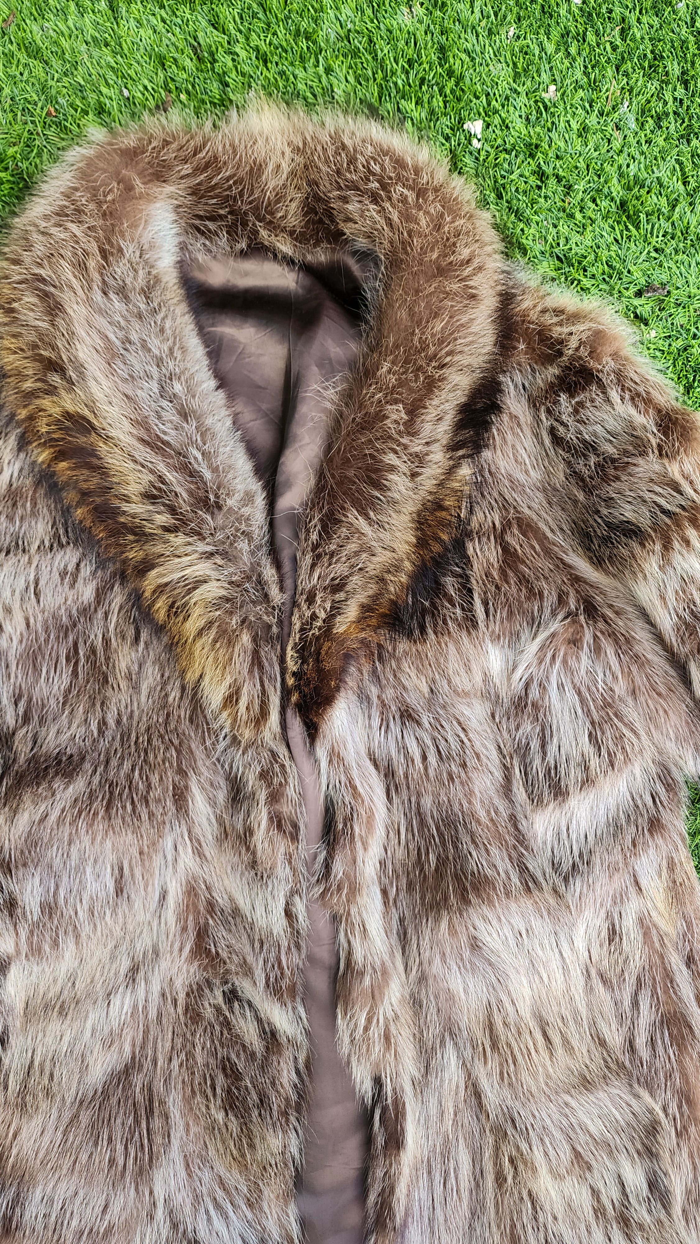 Vintage Fur Coat Racoon Size US L / EU 52-54 / 3 - 2 Thumbnail