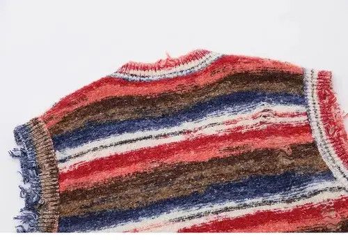 Aran Isles Knitwear Sleeveless Knitted Jumper Sweater Ripped Streetwear Pullover Size US M / EU 48-50 / 2 - 6 Thumbnail