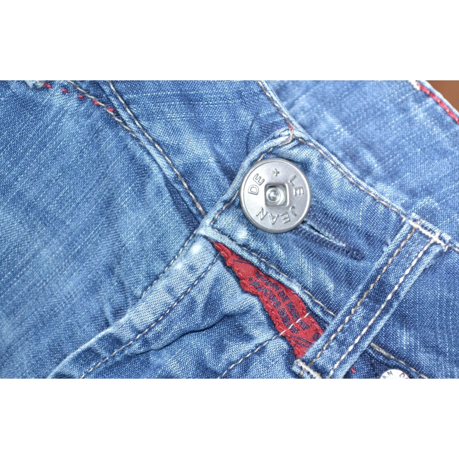 Vintage VINTAGE Le Jean de Marithe Francois Girbaud Jeans Slim Fit 28 Women Blue Denim Stretch Pockets 29in Inseam Mens Womens Size 28" / US 6 / IT 42 - 6 Thumbnail
