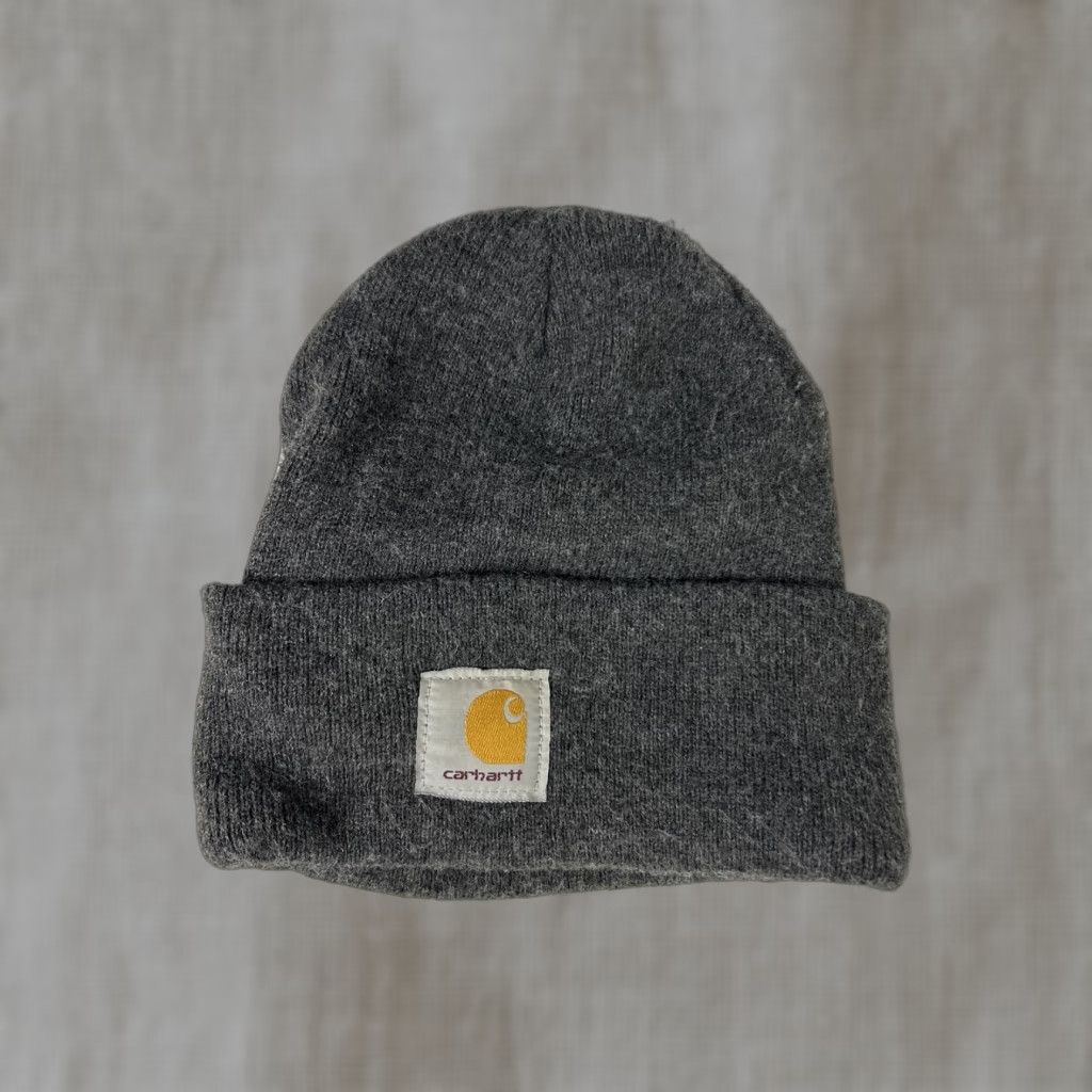 Carhartt Carhartt Beanie Men Winter Gray Acrylic Knit One Size Cap Ski Style Adult Mens Size ONE SIZE - 1 Thumbnail