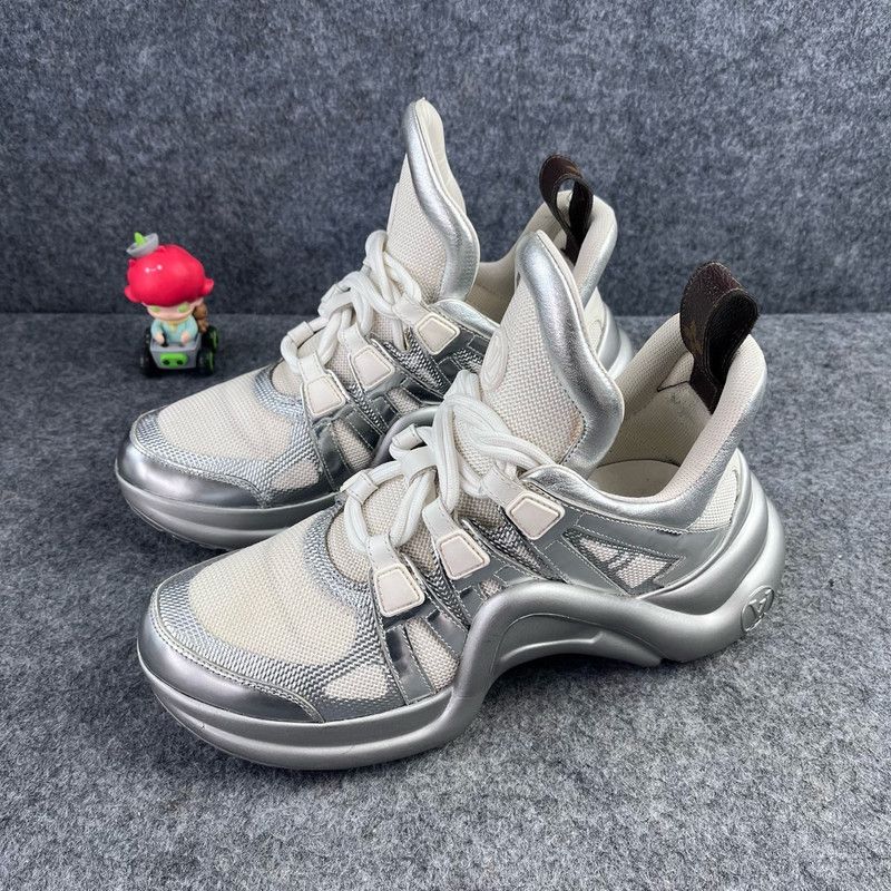 Louis Vuitton Silver Casual Sneakers 0079