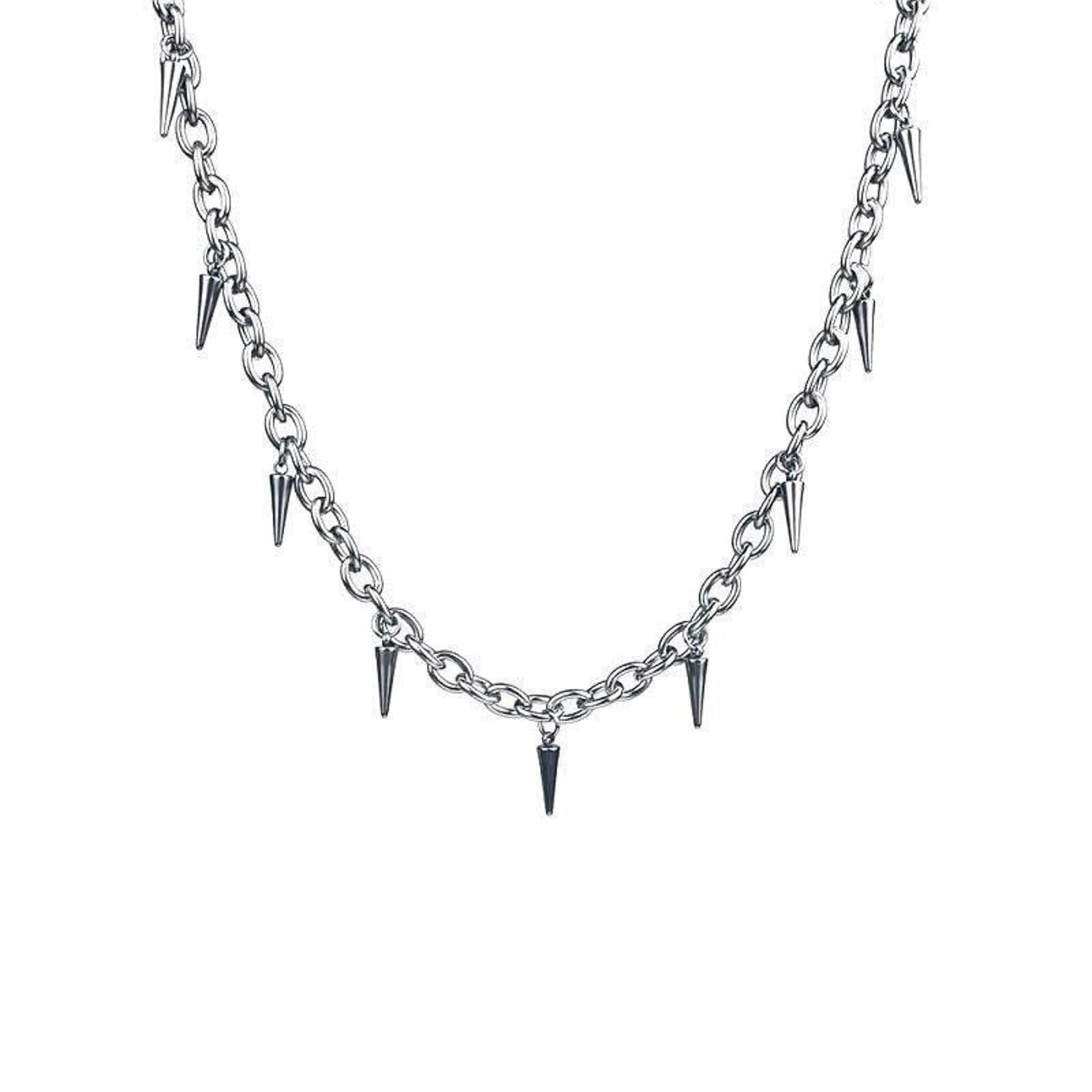 Jewelry Punk Rivet Necklace, Spike Necklace, Grunge Necklace Size ONE SIZE - 5 Thumbnail