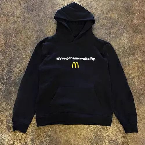 Japanese Brand Hoodie American retro black McDonald's print hoodie y2k Size US L / EU 52-54 / 3 - 2 Thumbnail