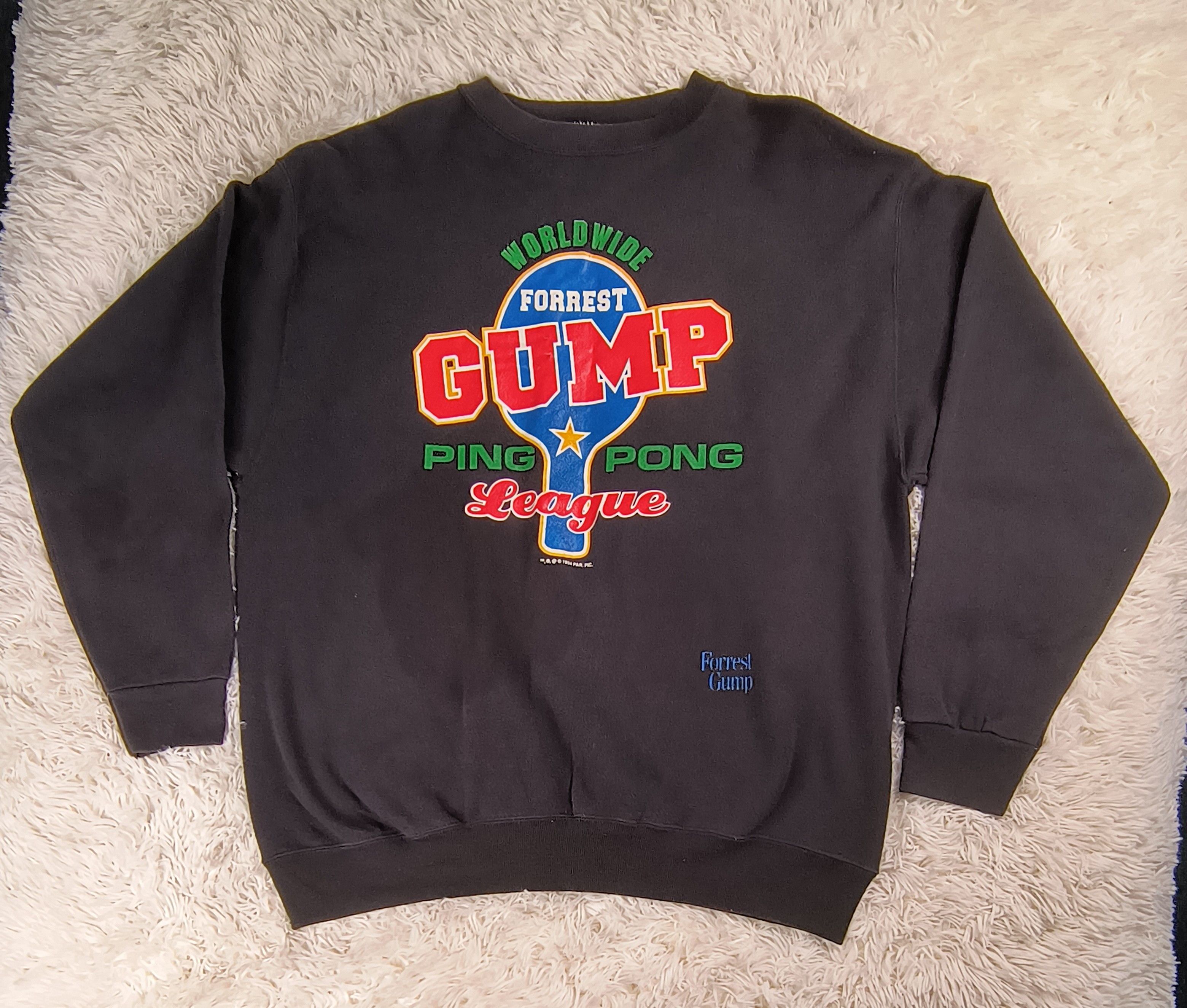 Tultex Vintage Forest Gump ping pong league 94 crewneck sweatshirt Size US XL / EU 56 / 4 - 2 Thumbnail
