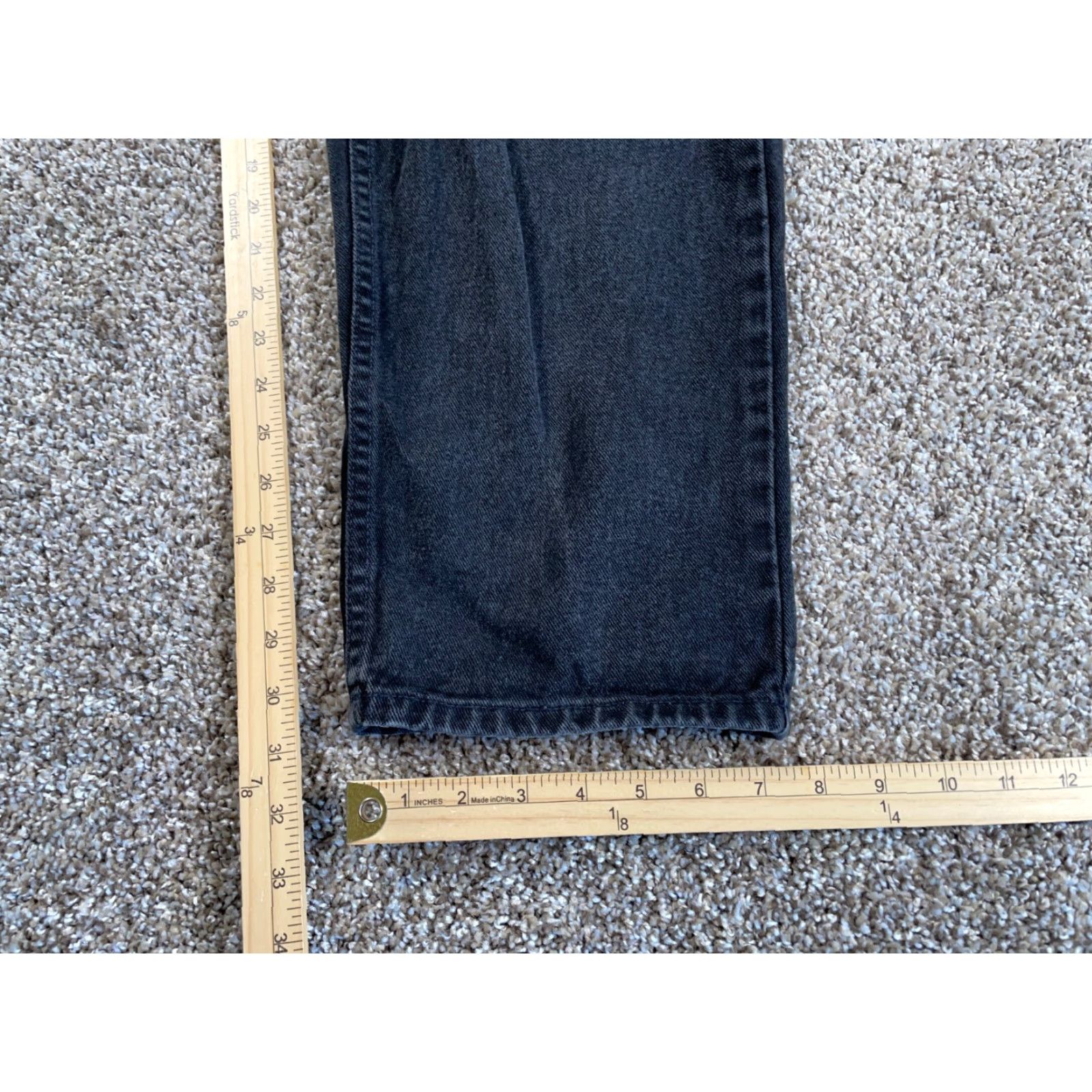 Tommy Hilfiger VINTAGE Tommy Hilfiger Jeans Men's Tapered Leg Black Denim 90s Retro Hip Hop Relaxed Fit 34x30 Size US 34 / EU 50 - 6 Thumbnail