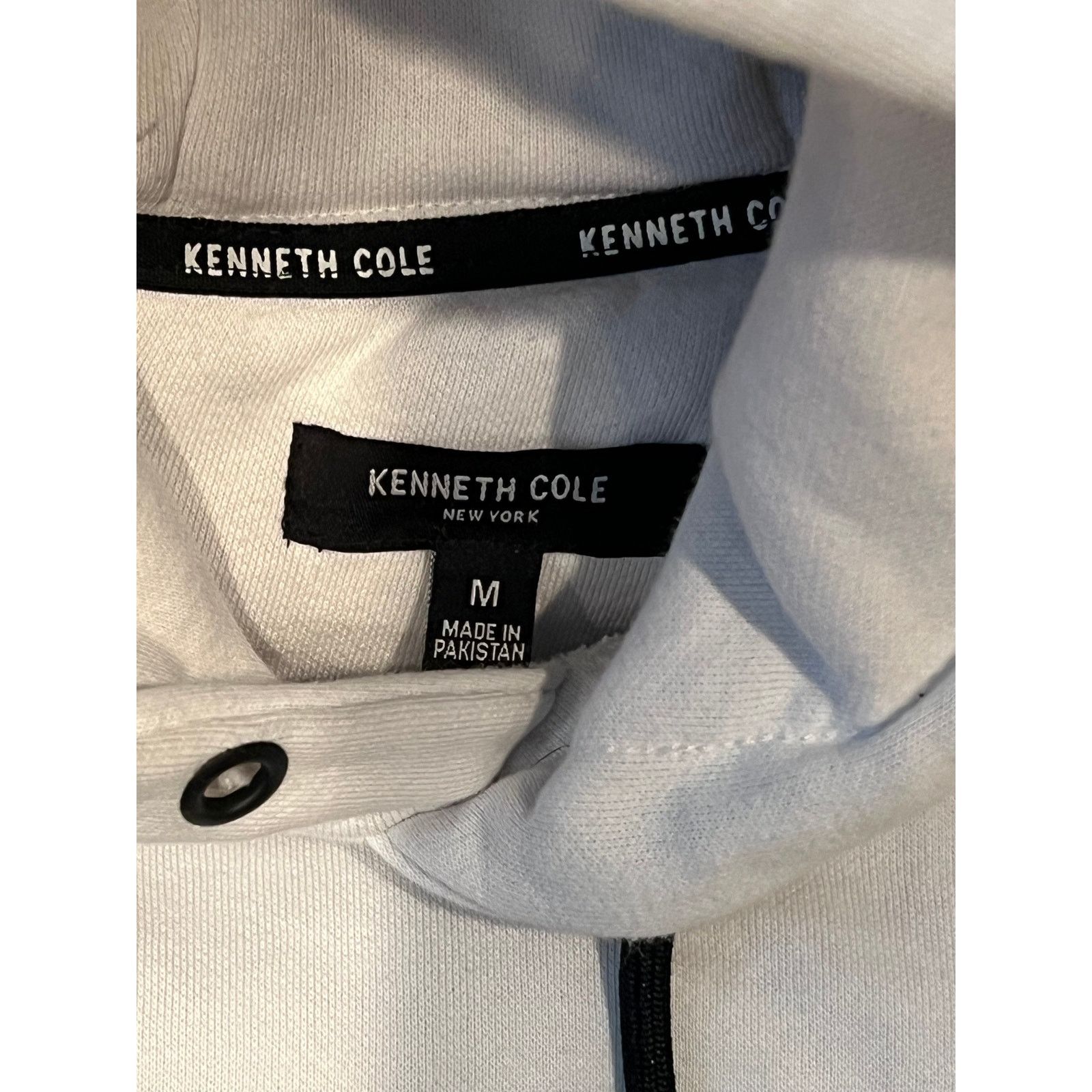 Kenneth Cole Kenneth Cole White Full Zip Hoodie Mens M Size US M / EU 48-50 / 2 - 3 Thumbnail