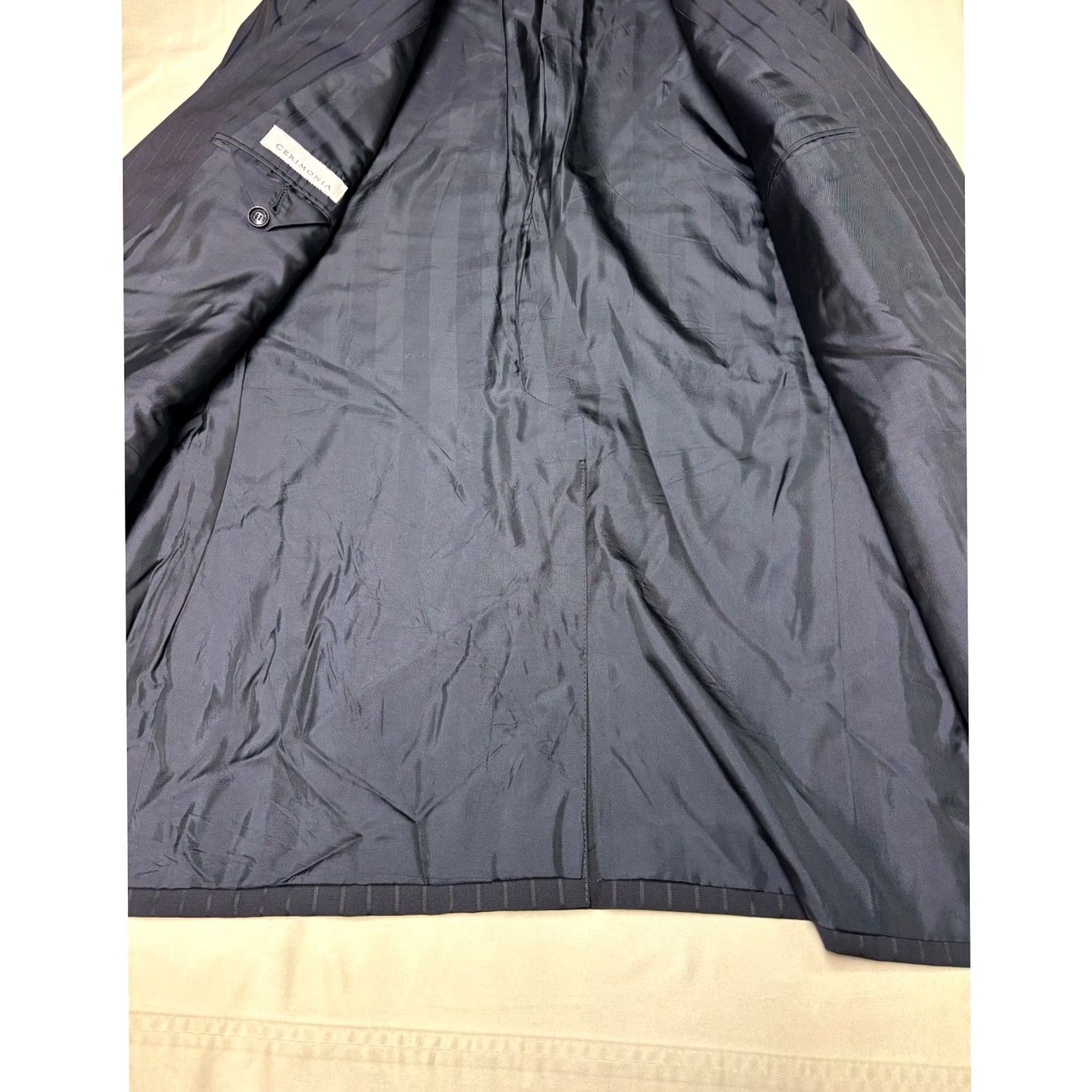 Pal Zileri Pal Zileri Cerimonia Mens Navy Pinstripe 100s Wool Blazer Italy 54R Eu 44R US Size 44R - 5 Thumbnail