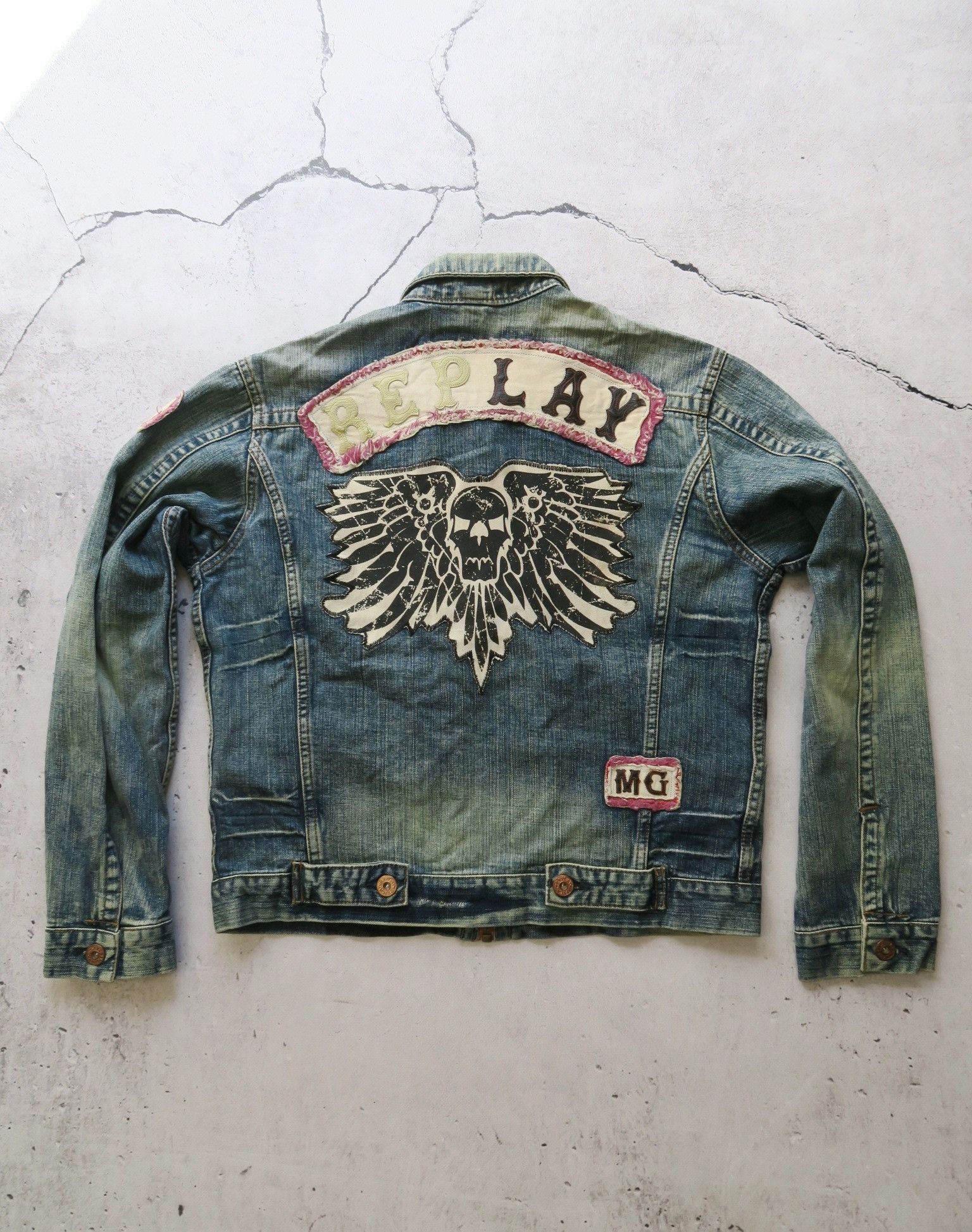 image of Replay Denim Men's Jacket L in Navy (Size Large)