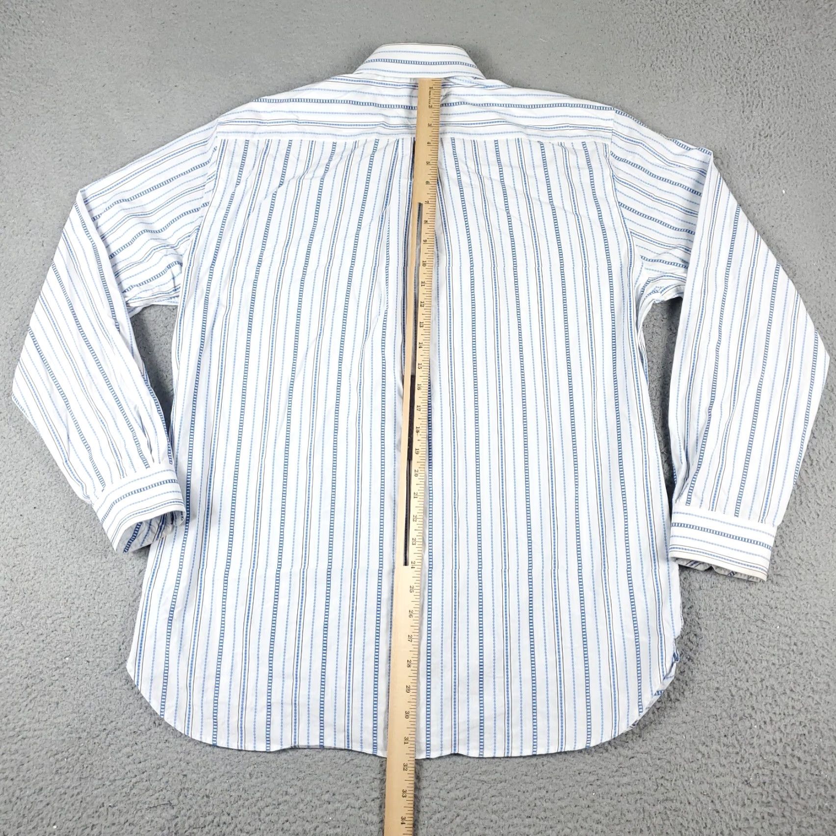 Tommy Hilfiger Tommy Hilfiger Button-Up Shirt Mens Large Blue Striped Casual Long Sleeve Classic Size US L / EU 52-54 / 3 - 4 Thumbnail