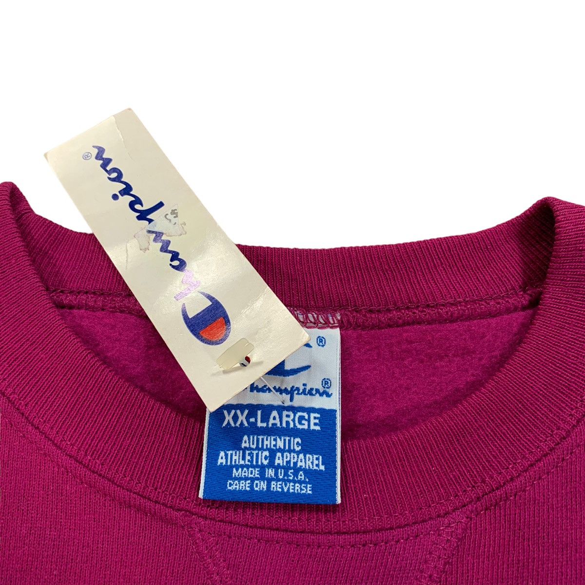 Champion VTG Champion Purple & Turquoise Embroidered Logo Sweatshirt Size US XXL / EU 58 / 5 - 4 Thumbnail