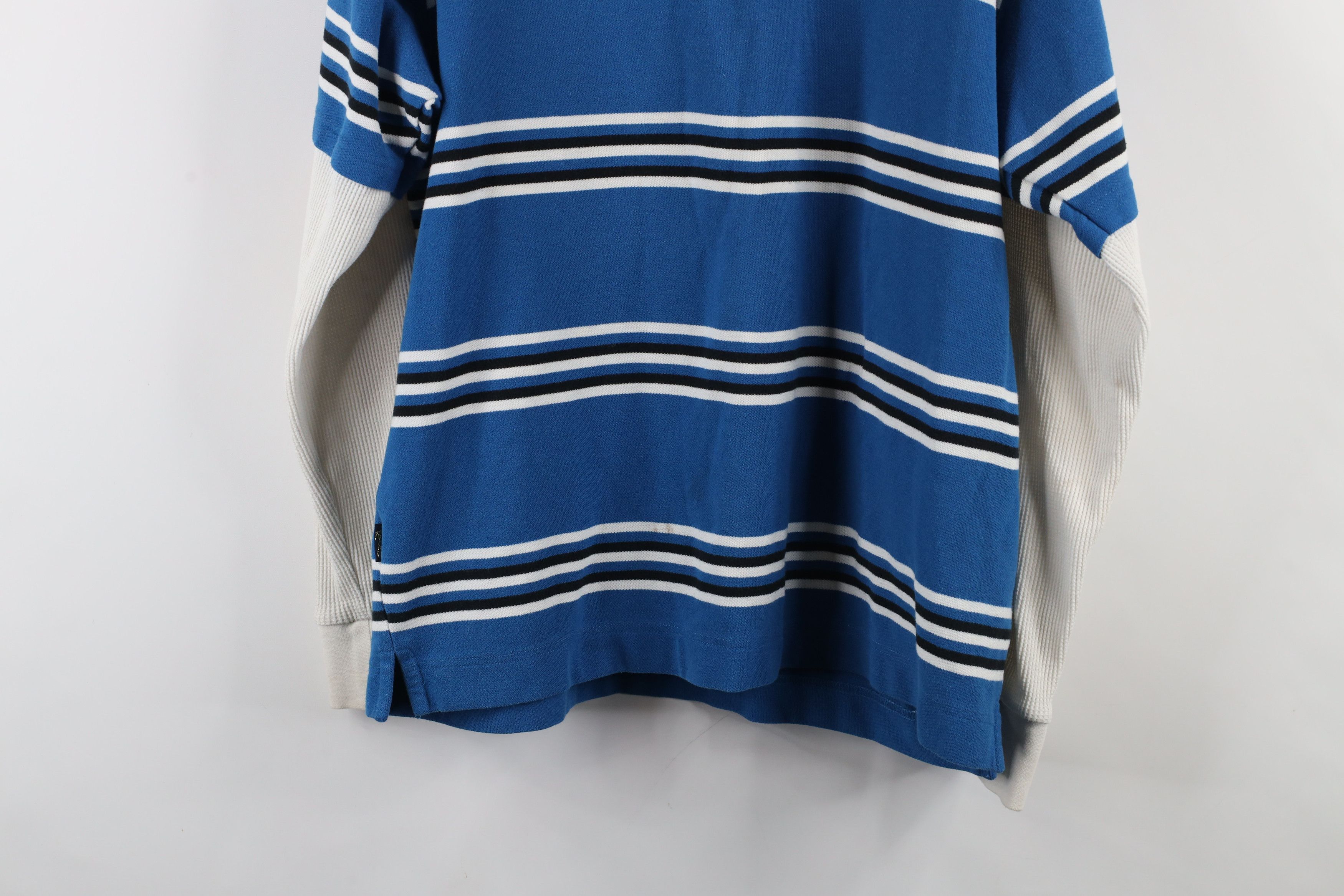 Karl Kani × Vintage Vintage 90s Karl Kani Layered Thermal Long Sleeve Polo Shirt Size US XL / EU 56 / 4 - 16 Thumbnail