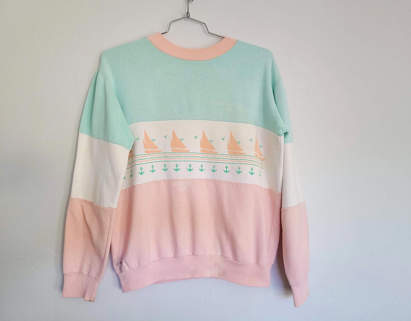 Vintage 80s Dream Paste Vintage Catalina Island Sweatshirt Size M / US 6-8 / IT 42-44 - 1 Thumbnail