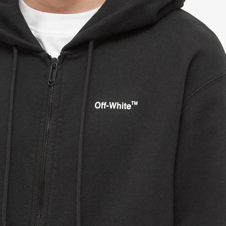 Off-White o1rshd1 Chain Arrow Slim Zip Hoodie in Black Size US XXL / EU 58 / 5 - 5 Thumbnail