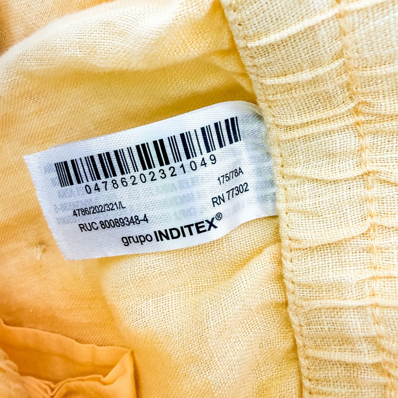 Zara Zara Shorts Women's Large Yellow Slash Pocket Lingerie Linen Size 30" / US 8 / IT 44 - 5 Thumbnail