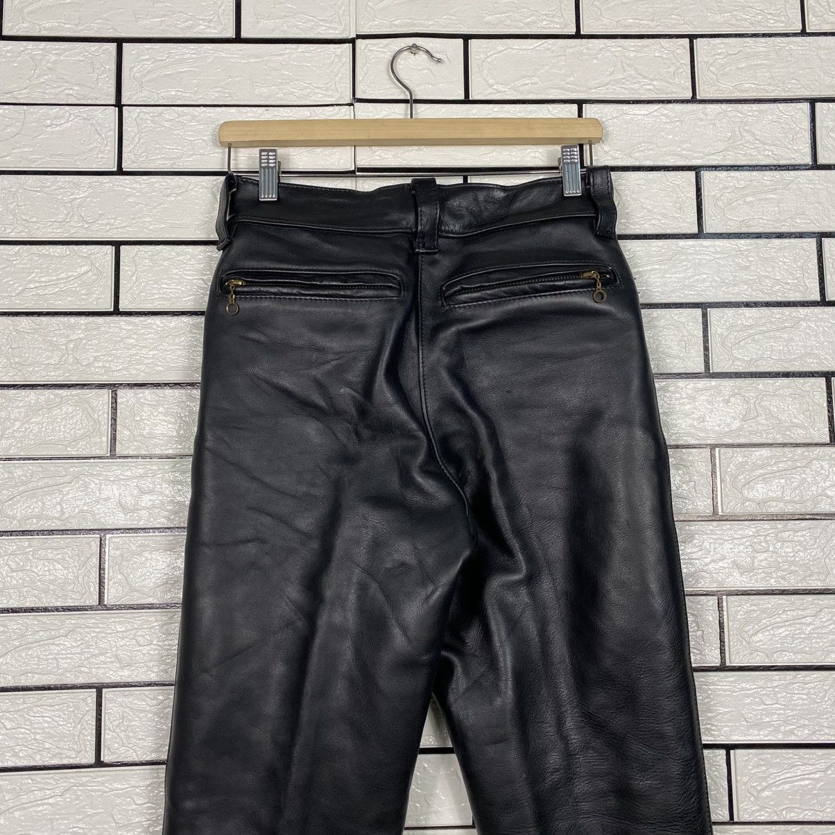Vanson Leathers 📌Vintage Genuine Leather Pants Cafe Racer Vanson Leather Size US 30 / EU 46 - 12 Thumbnail
