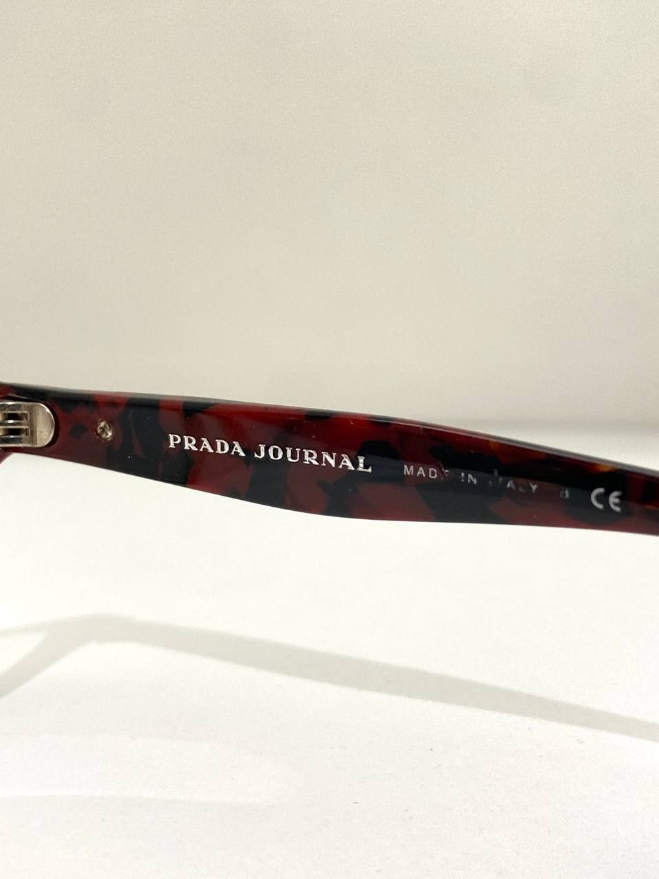 Prada Prada Logo Jacquard Retro Cat Eye Vintage Eyeglasses Y2K Size ONE SIZE - 9 Thumbnail