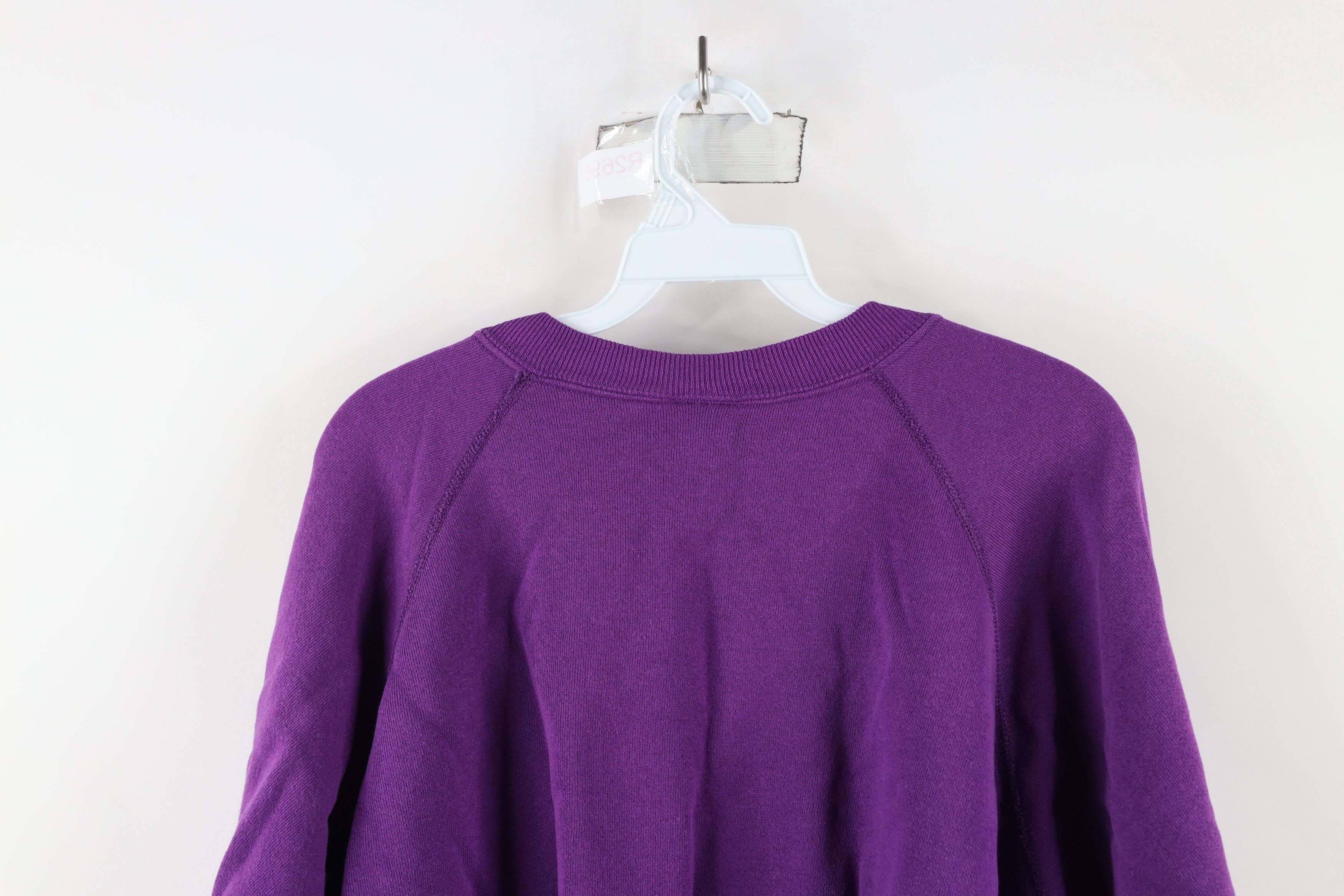 Vintage Vintage 90s Streetwear Blank Crewneck Sweatshirt Purple USA Size XL / US 12-14 / IT 48-50 - 10 Thumbnail