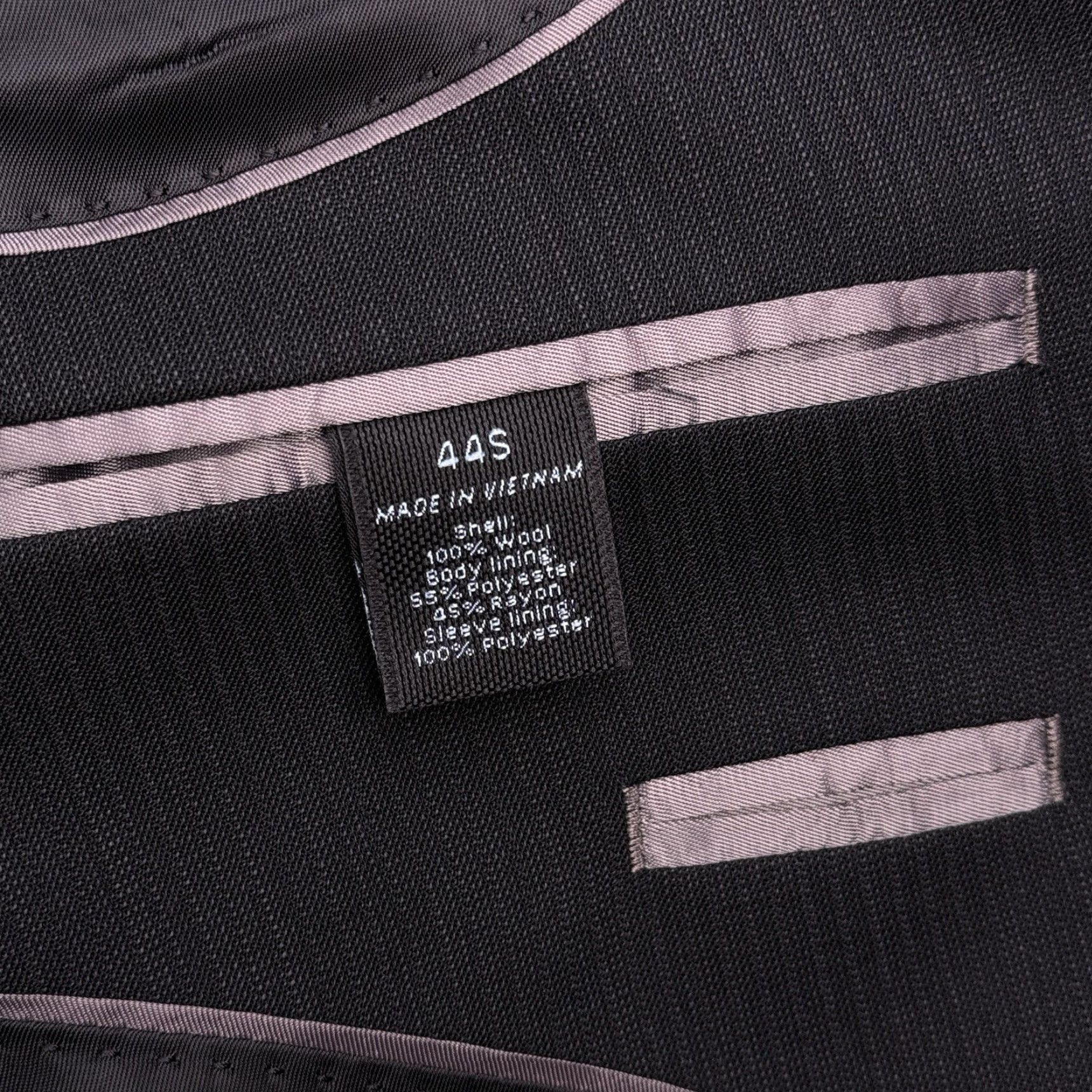 Vintage Marc Anthony Suit Jacket 44 Short Black Wool Blazer Jacket Notch Lapel Two-Button Single-Breasted Men 44 Regular Size US 44 / EU 60 - 6 Thumbnail