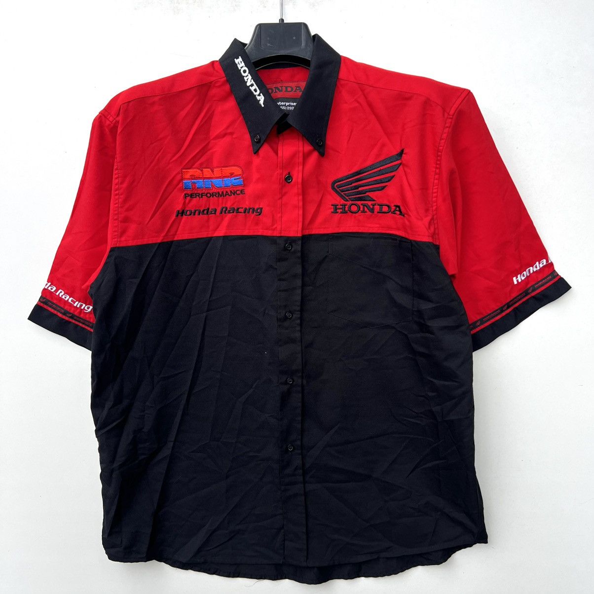 Honda Honda Racing pit Shirt Snap Up short sleeve vintage Size US XL / EU 56 / 4 - 2 Thumbnail