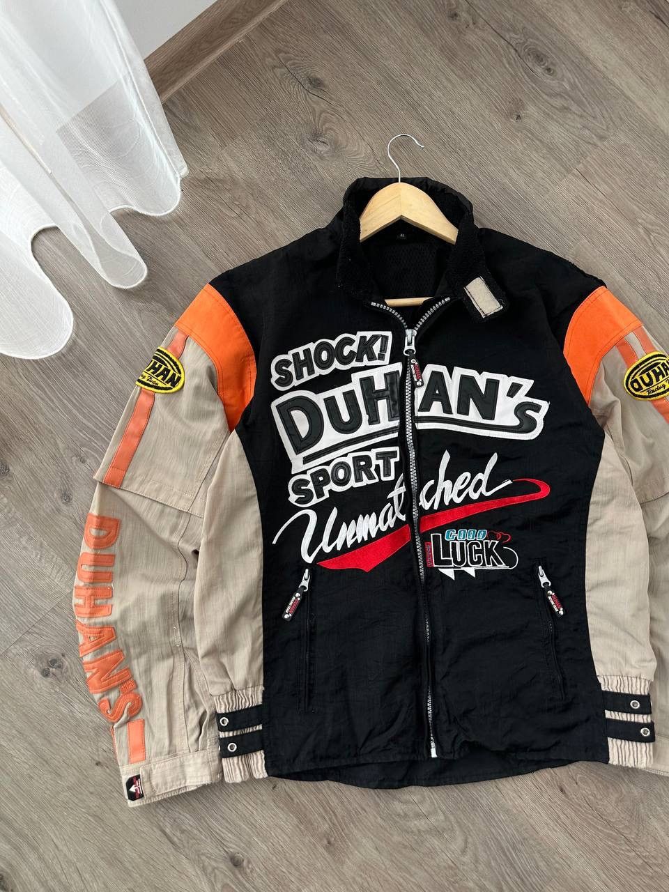 Japanese Brand × Vintage Vintage Duhan’s Shocki Moto Black Big Logo Racing Jacket Size US L / EU 52-54 / 3 - 15 Thumbnail