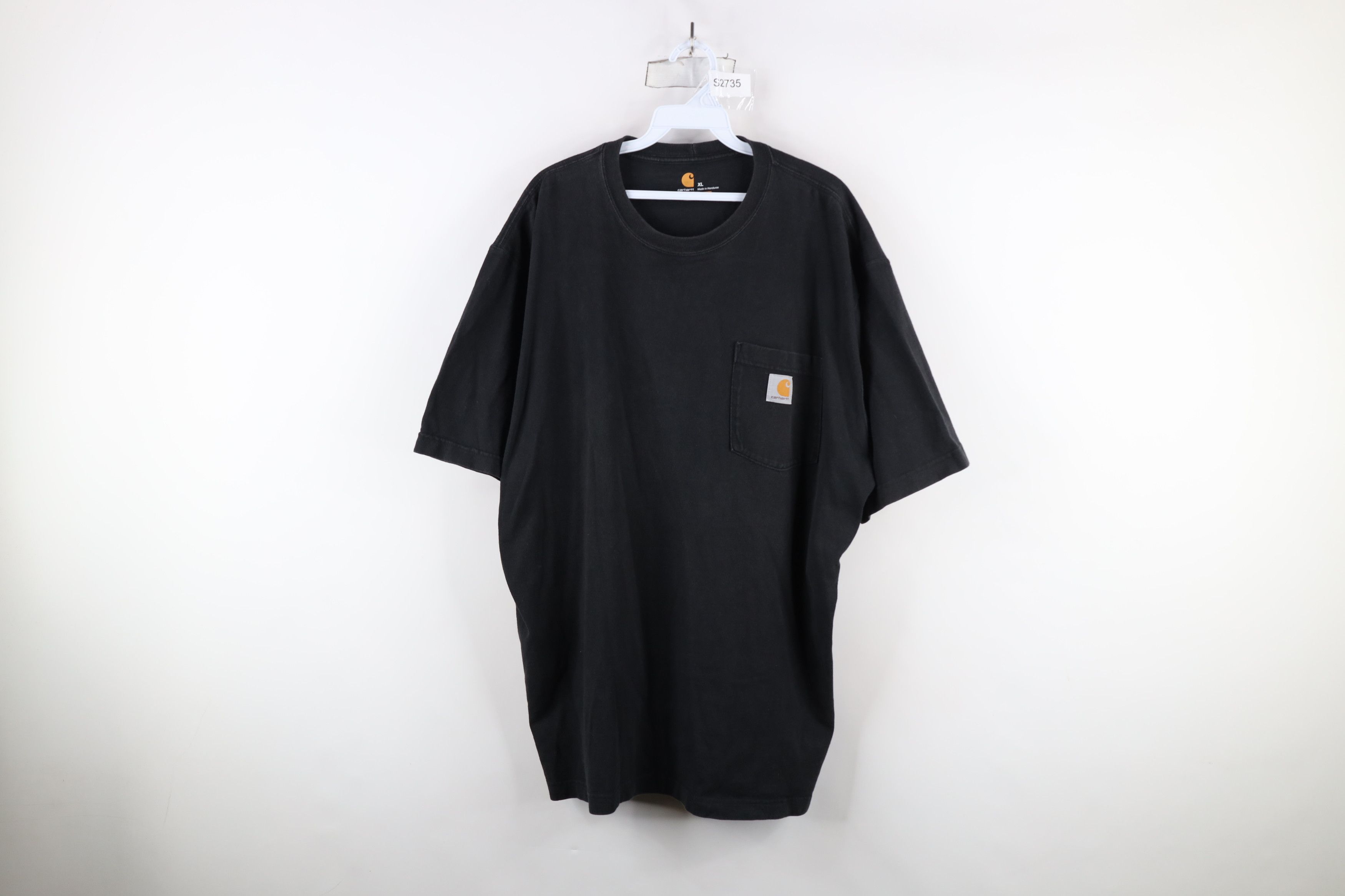 Carhartt × Vintage Vintage Carhartt Spell Out Short Sleeve Pocket T-Shirt Black Size US XL / EU 56 / 4 - 1 Thumbnail