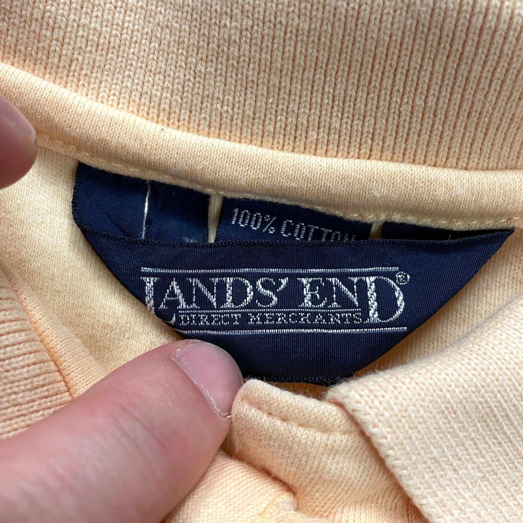 Lands' End VINTAGE Lands' End Polo Shirt Women Large Orange Cotton Short Sleeve Casual Mens Size L / US 10 / IT 46 - 6 Thumbnail