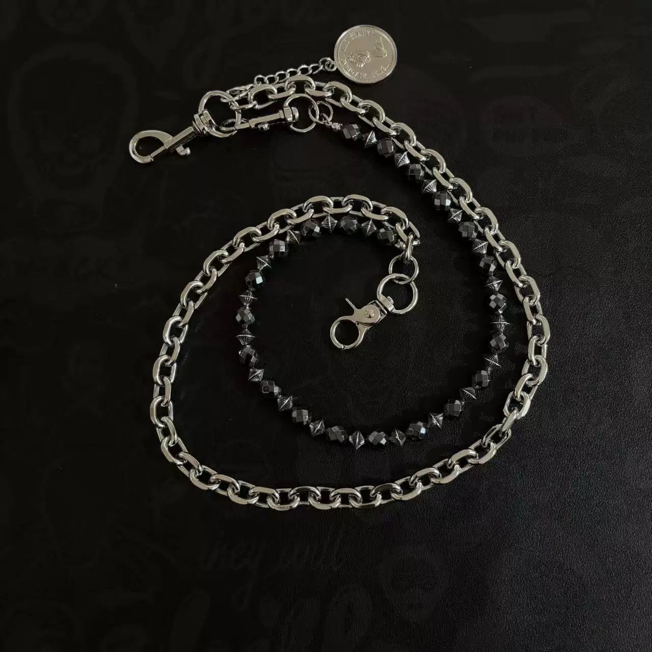 Vintage Retro hip-hop punk style jeans waist chain Size ONE SIZE - 4 Thumbnail