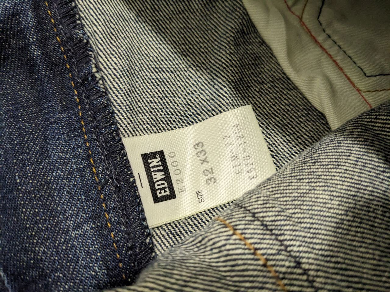 Edwin EDWIN BLUE DENIM INDIGO CURVED FADED DISTRESSED JEANS Size US 31 - 6 Thumbnail