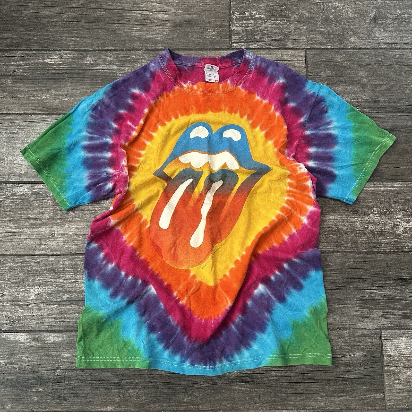 Anvil VTG Y2K 2002-03 THE ROLLING STONES TIE-DYE T-SHIRT TOUR CONC Size US L / EU 52-54 / 3 - 1 Thumbnail