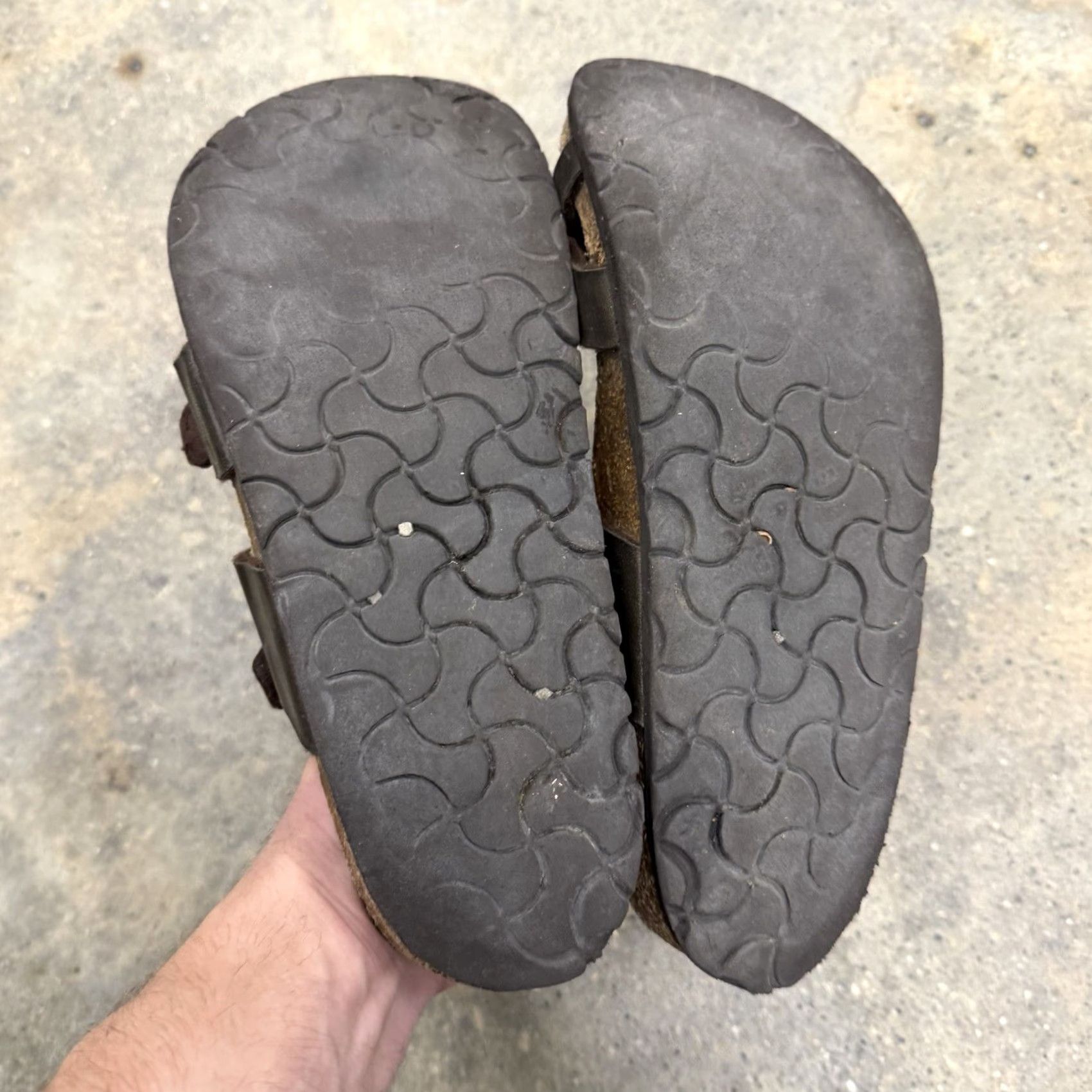 Birkenstock VINTAGE Birkenstock Mayari Brown 38 / Size 7 Womens Brown Slides Germany DISTRESSED Size US 7 / IT 37 - 4 Thumbnail