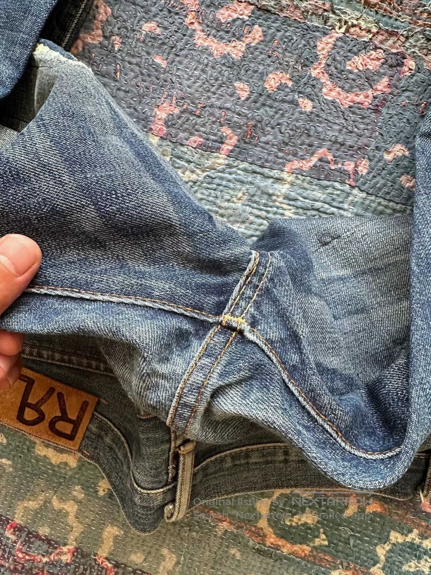 RRL Ralph Lauren rrl slim boot cut distressed denim pants. Size US 33 - 4 Thumbnail