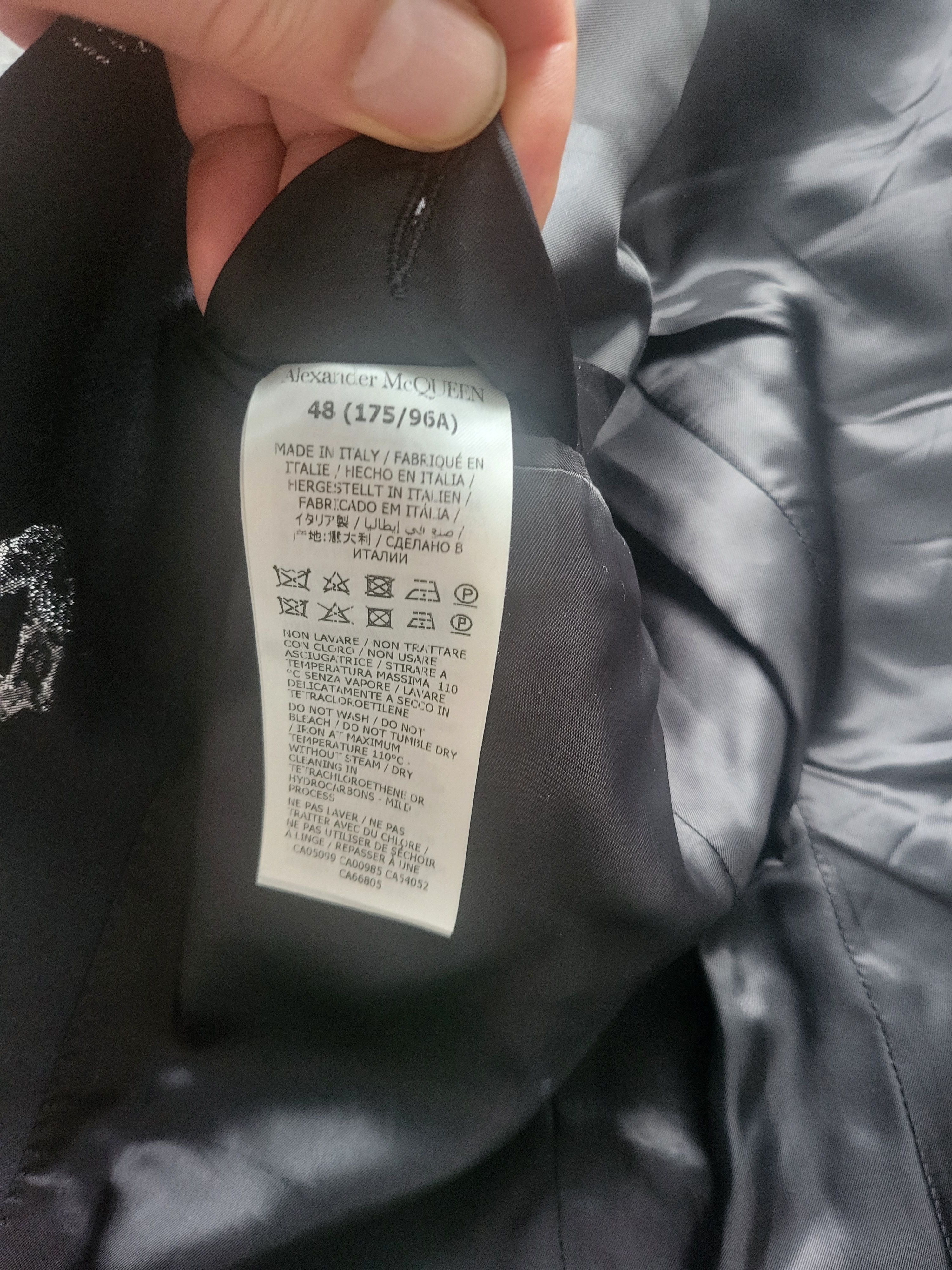 Alexander McQueen Alexander McQueen Mens Black Graffiti Jacquard Blazer Size 38R - 4 Thumbnail