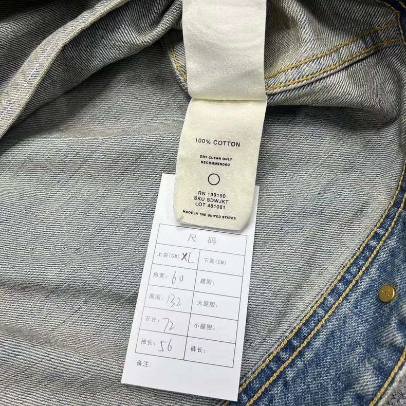 Fear of God Fear of God Season 5 ink-splashed denim jacket Size US XL / EU 56 / 4 - 4 Thumbnail