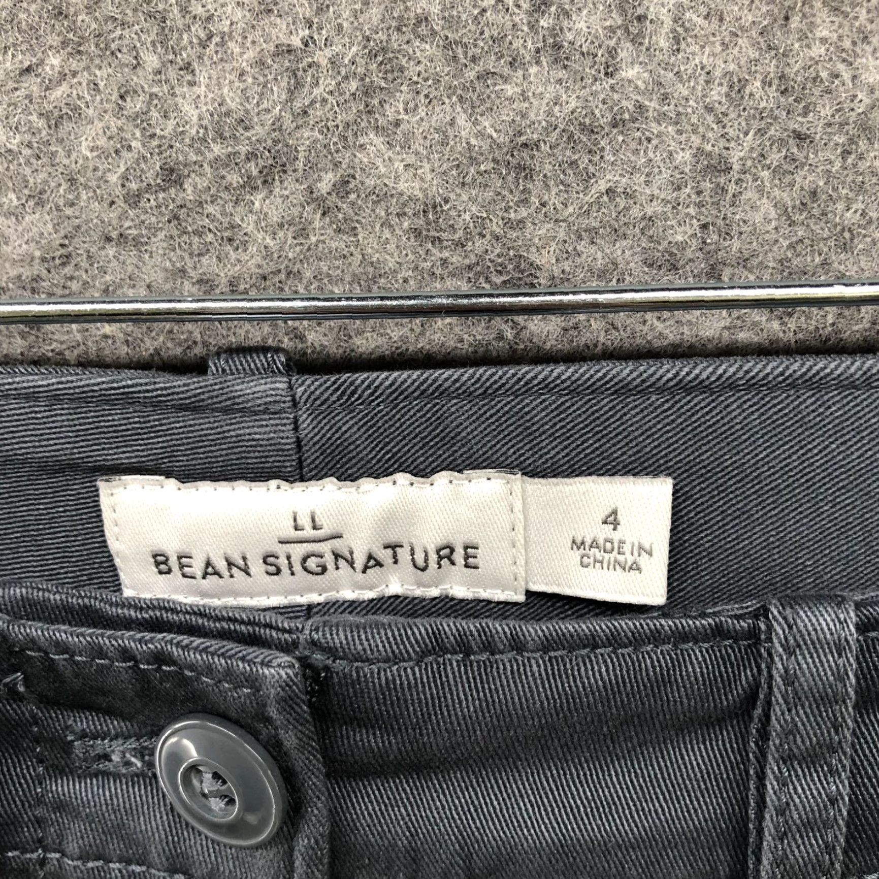 Vintage L.L. Bean Signature Chino Jogger Pants Womens Size 4 Gray Mid Rise Flat Front Pockets Twill Cotton Blend Dress Casual Workwear Size 27" / US 4 / IT 40 - 5 Thumbnail