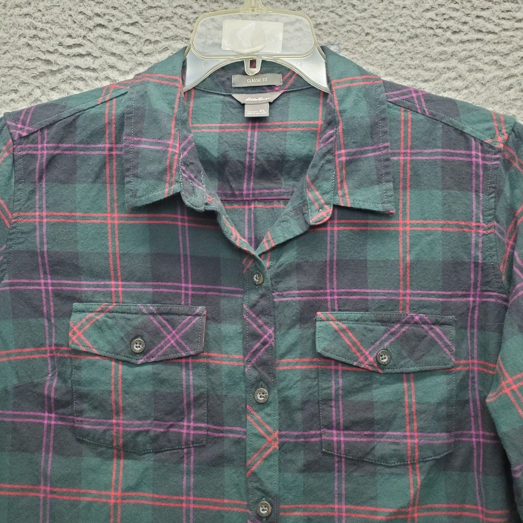 Eddie Bauer Eddie Bauer Button-Up Shirt Womens XL Multi Plaid Outdoor Collared Classic Fit Shirt Womens XL Plaid Outdoor Size XL / US 12-14 / IT 48-50 - 7 Thumbnail