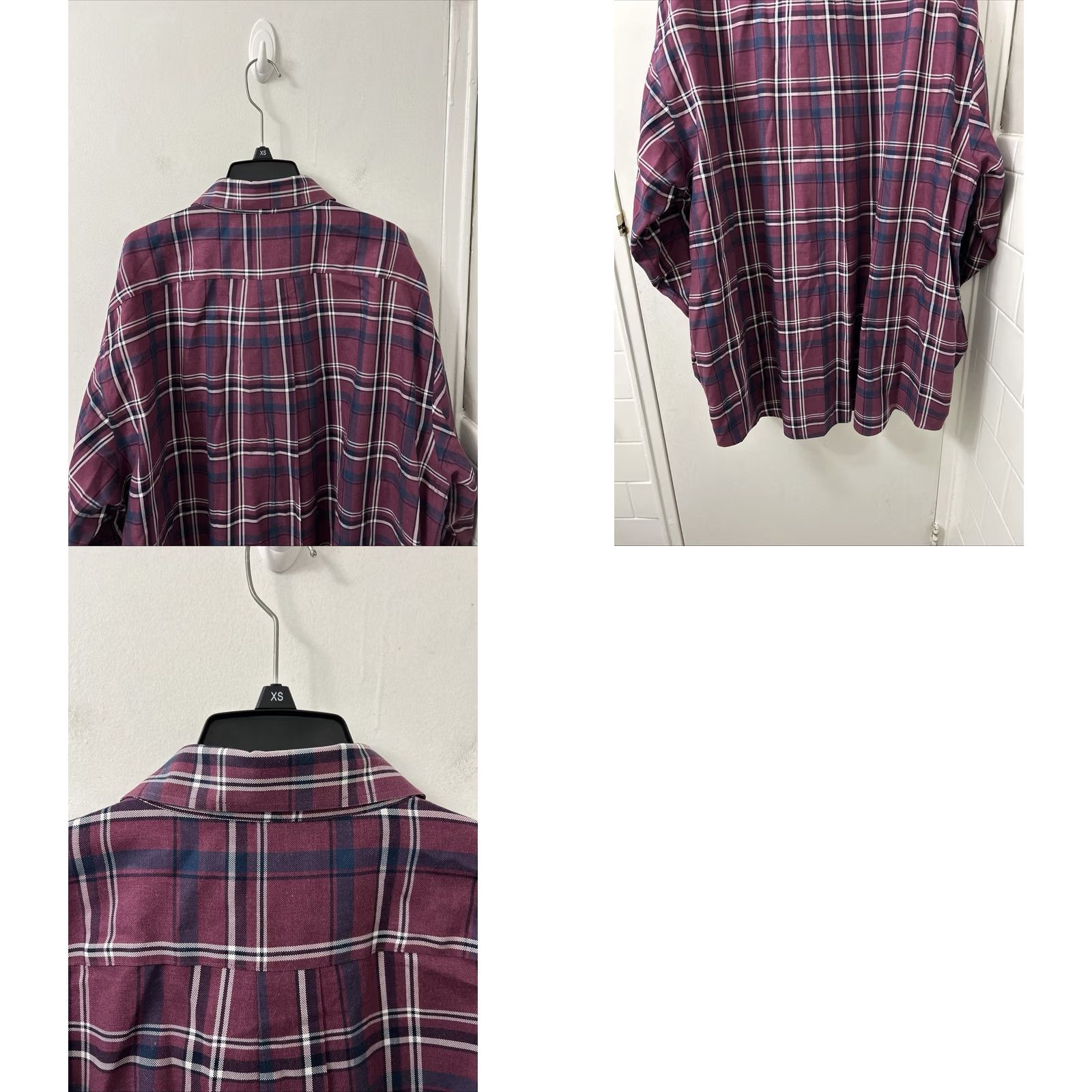 Brooks Brothers Brooks Brothers Madison Plaid Supima Button-Up Polo Shirt Mens XXL Burgundy Red Long Sleeve Classic Non-Iron Pocket shirt Size US XXL / EU 58 / 5 - 8 Thumbnail