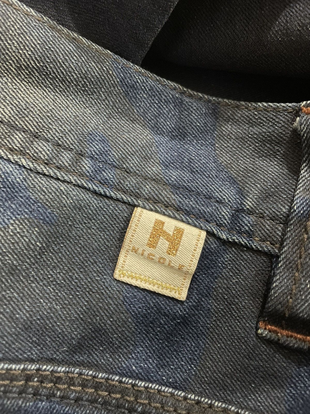 BUFFALO BOBS × HIDEAWAYS × Yasuyuki Ishii Y2K Super Flare Hideaways 🇯🇵 Moon Eclipse Camo Jeans Denim Size US 32 / EU 48 - 10 Thumbnail