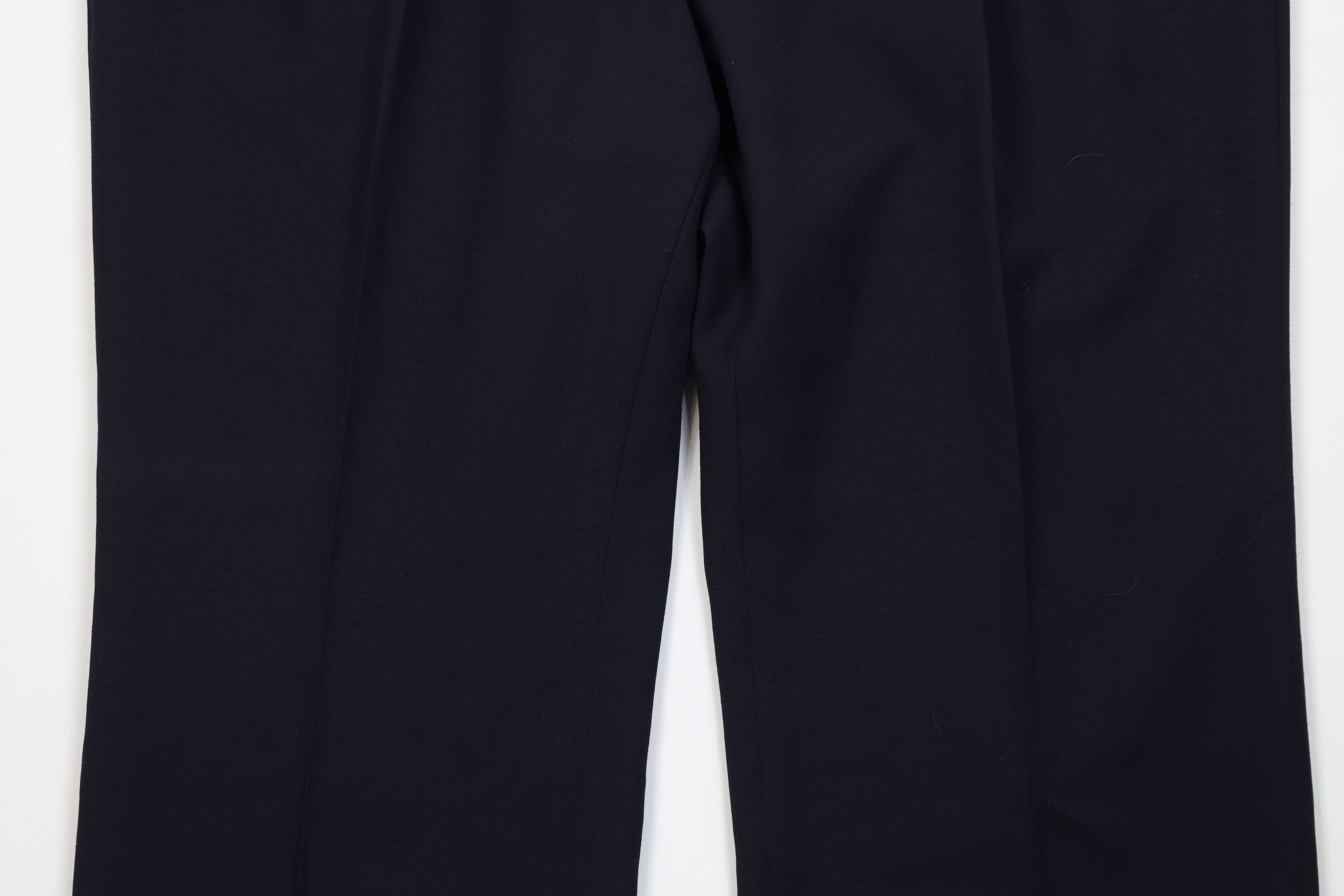 Vintage Vintage 70s Streetwear Knit Wide Leg Chino Pants Navy Blue Size US 42 / EU 58 - 3 Thumbnail