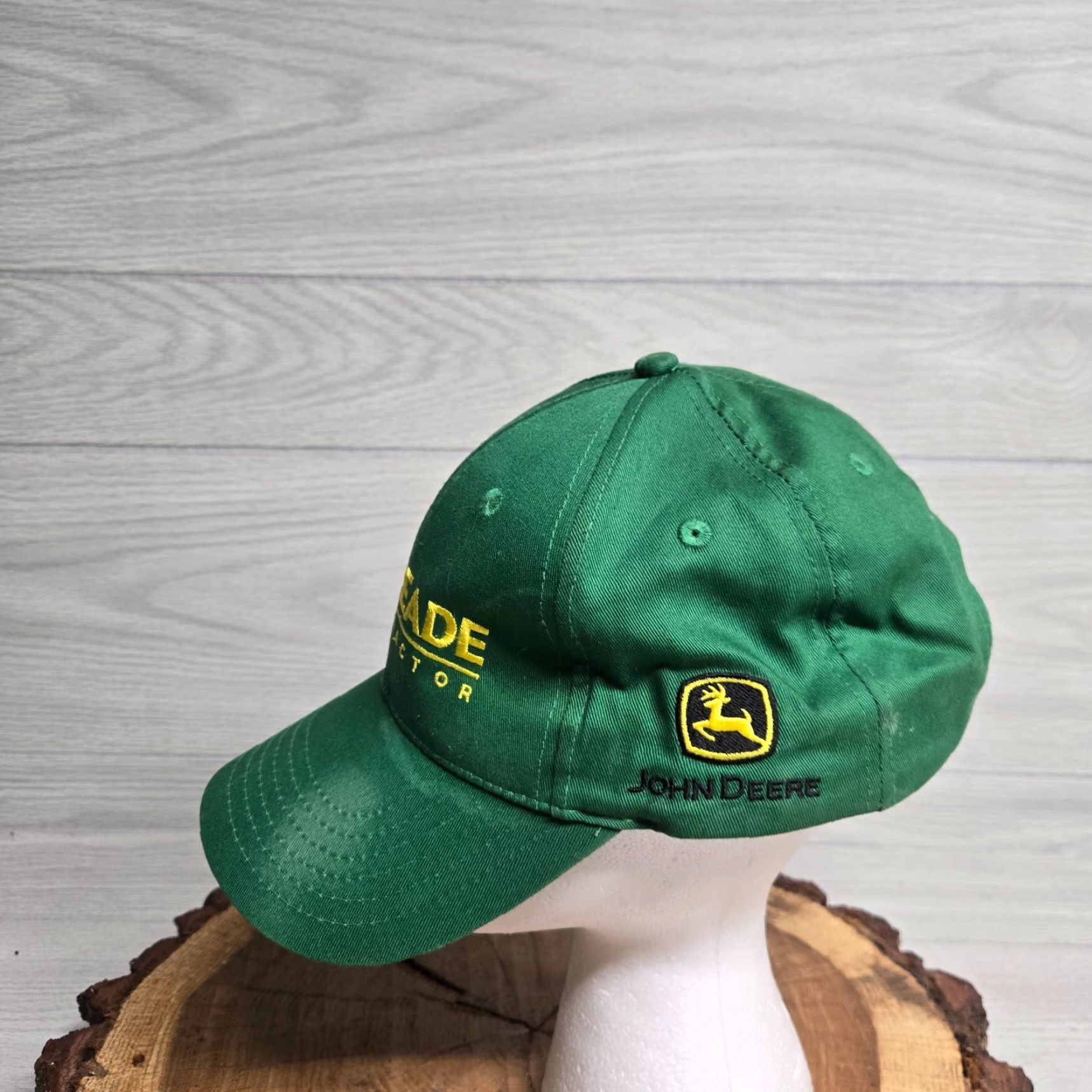 John Deere John Deere Hat Cap Green Adult Adjustable Nylon Baseball Cap Farming Mens Strapback Soccer? Size ONE SIZE - 4 Thumbnail