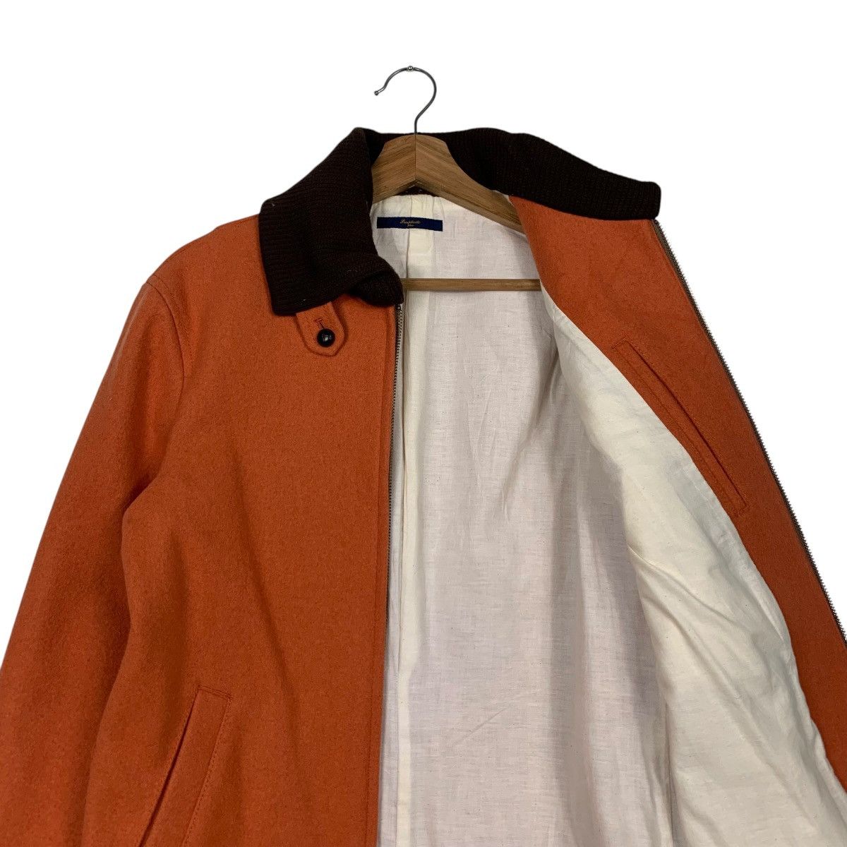 Japanese Brand SIMPLICITE PLUS Orange Wool Casual Jacket #2306-C103 Size US S / EU 44-46 / 1 - 10 Thumbnail