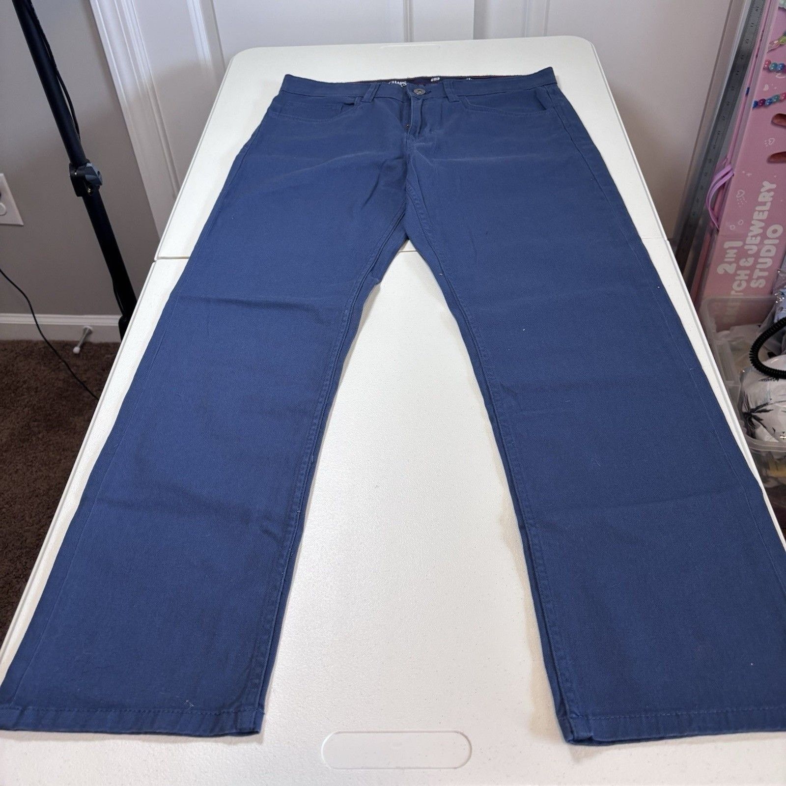 Chaps Chaps 5-Pocket Strech Navy Blue Mens Pants 31 * 30 NWOT Size US 31 - 4 Thumbnail
