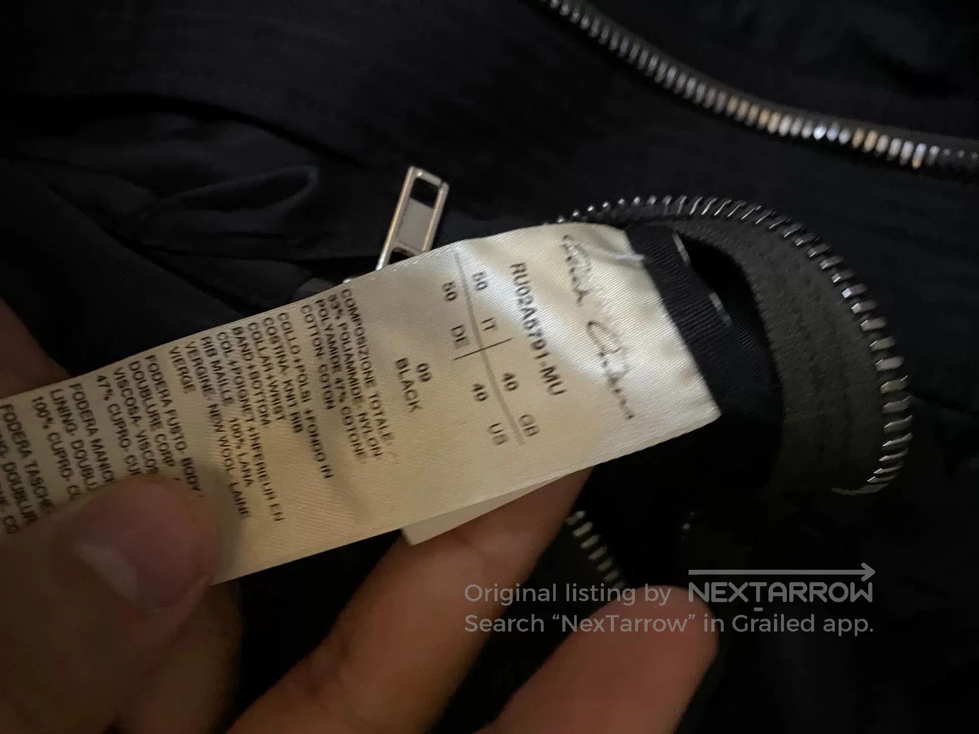 Rick Owens Black Rick Owens Flight Jacket. Size US M / EU 48-50 / 2 - 4 Thumbnail