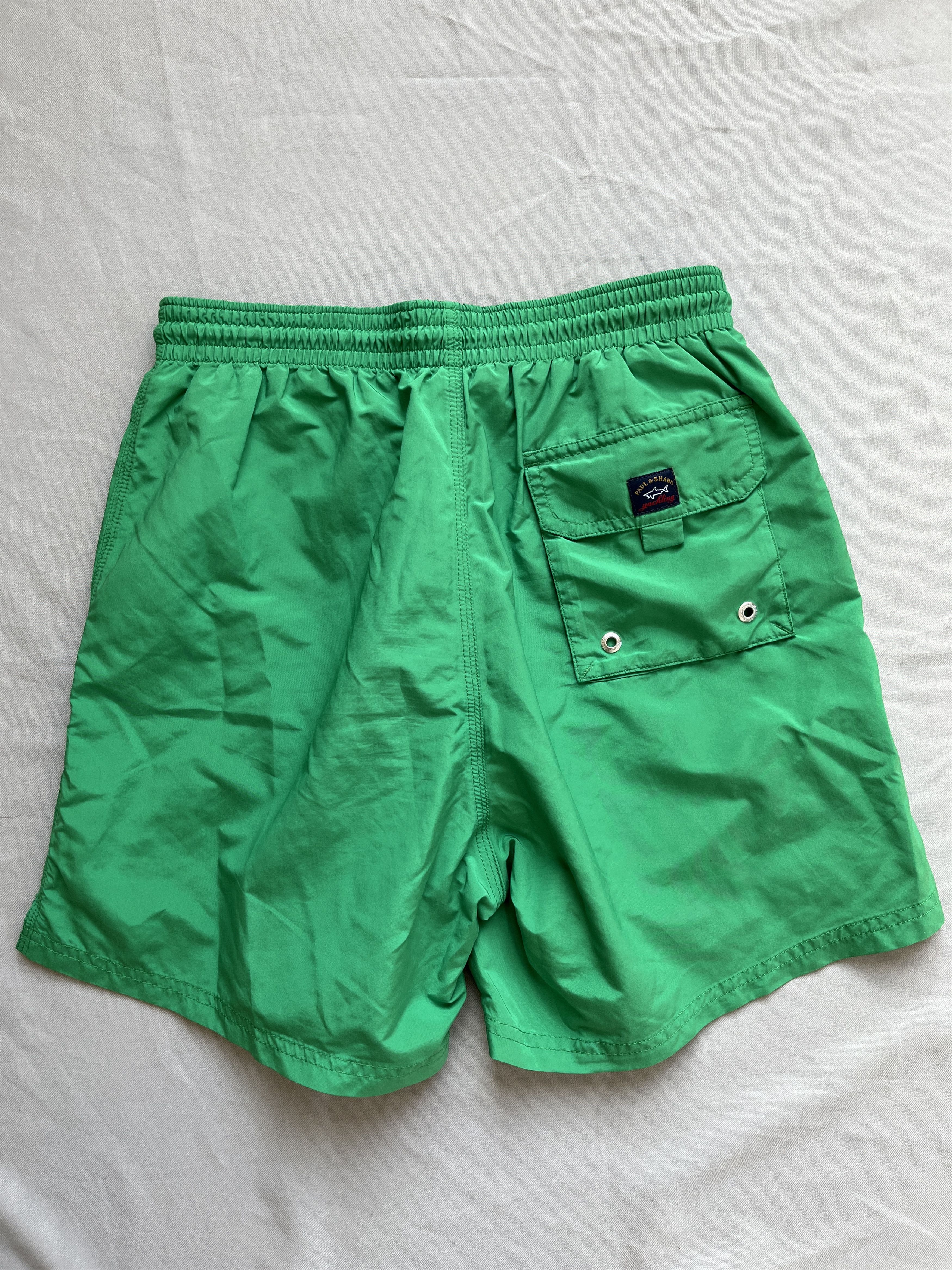 Paul & Shark Paul & Shark Green Shimmer Light Summer Shorts Size US 30 / EU 46 - 8 Thumbnail